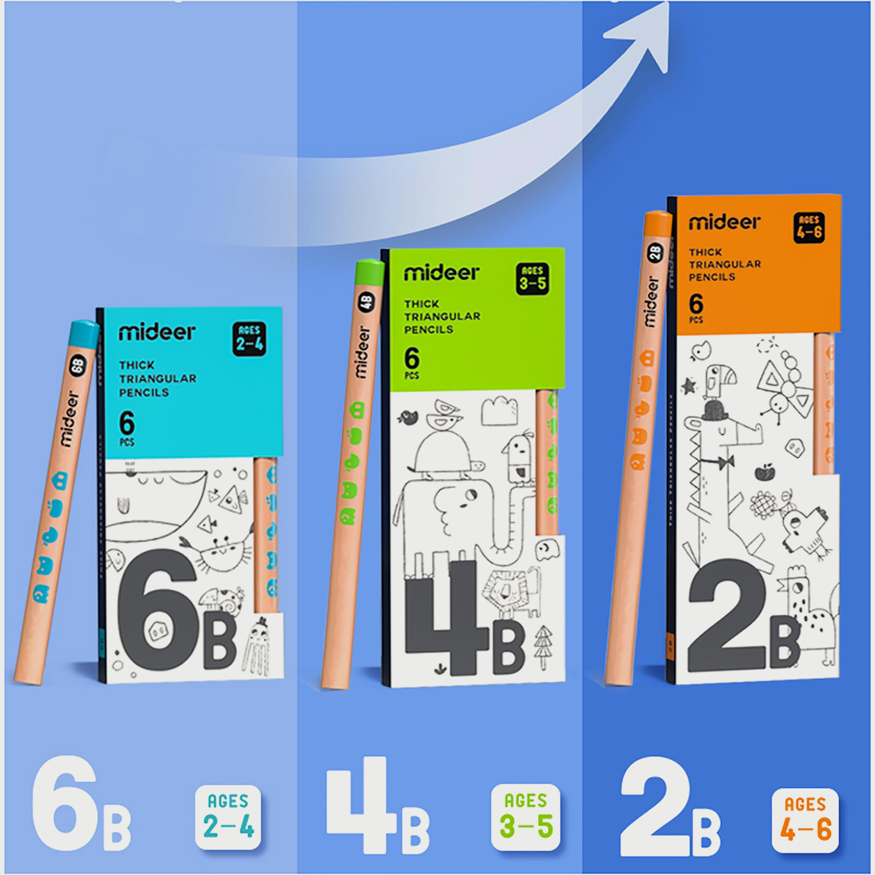 Mideer Triangular Pencil 6B, 6 Piece-school-stationery-pensandpencils-image-5