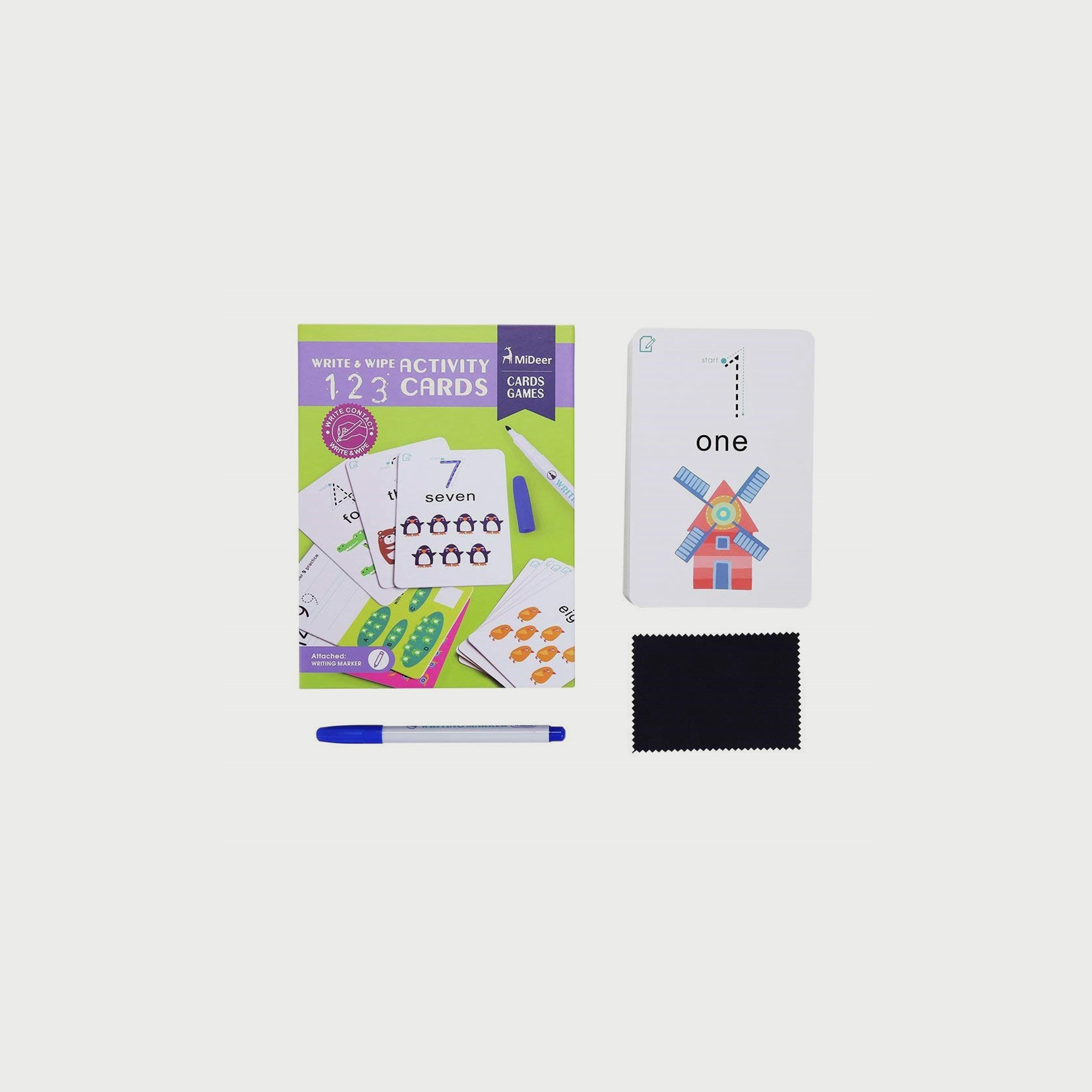 Mideer Write & Wipe Cards, 123-toys-babyandtoddlertoys-learningtoys-image-1