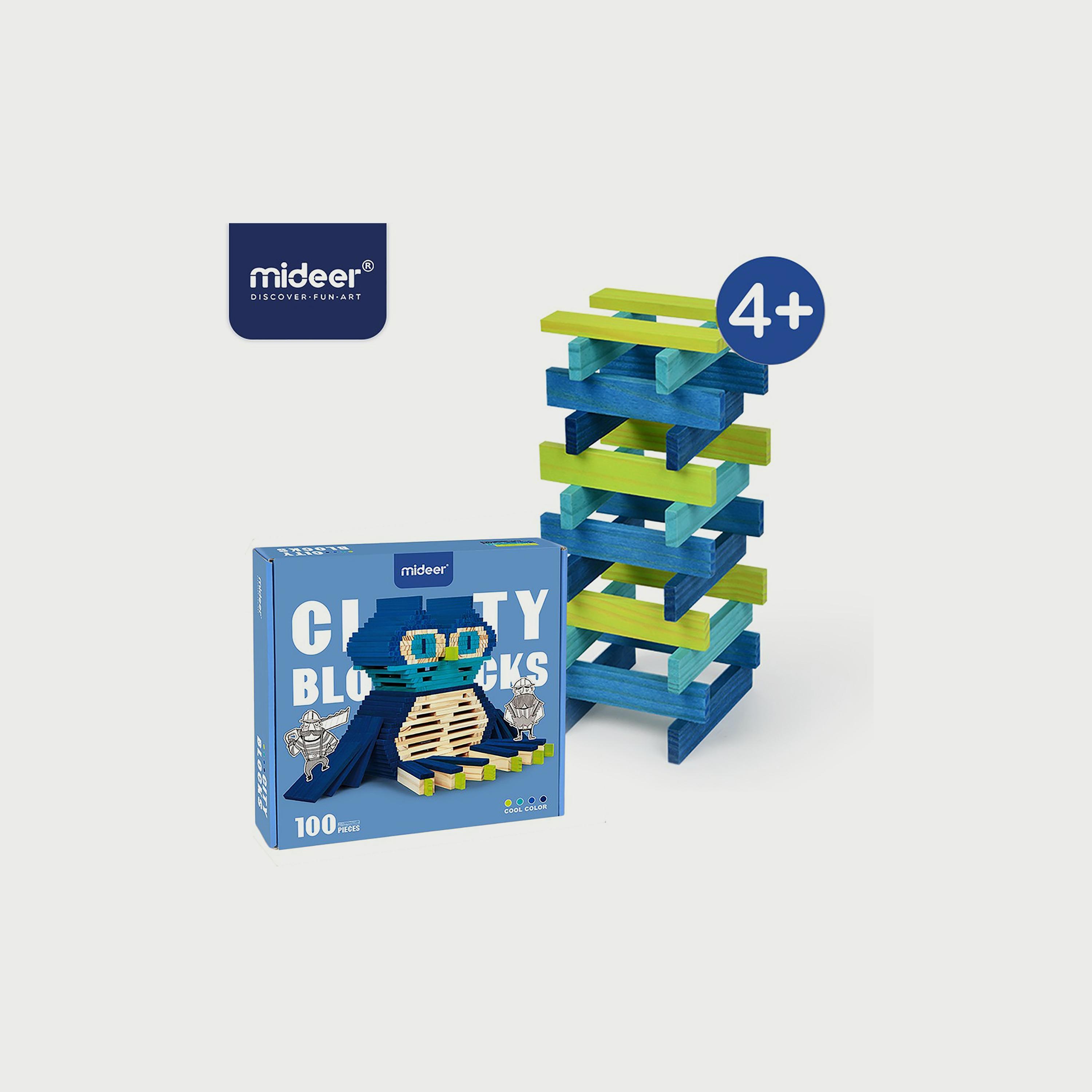 Buy Mideer Wooden City Blocks, Cool Online | Centrepoint UAE