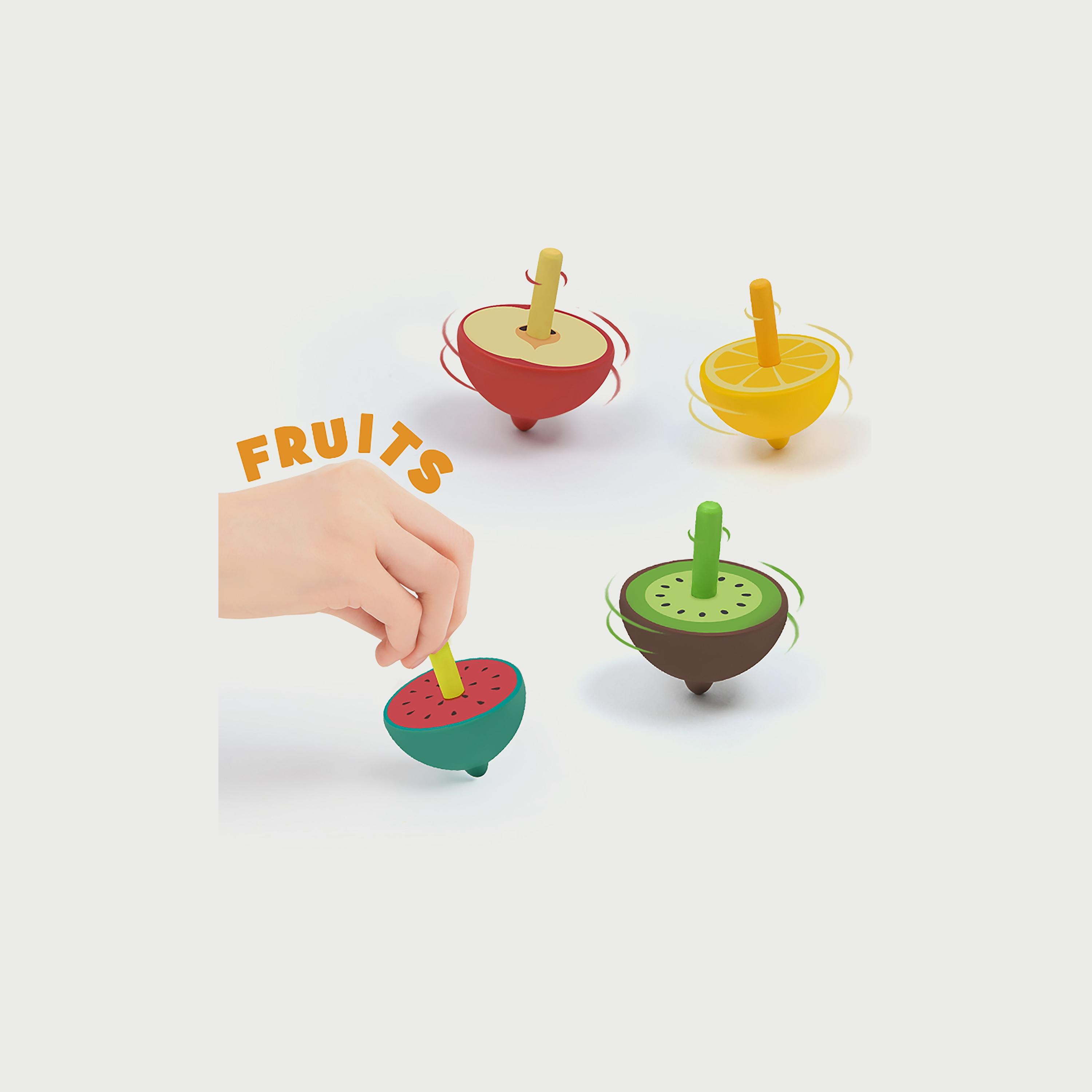 Mideer Wooden Spinning Top, Watermelon-toys-babyandtoddlertoys-learningtoys-image-2