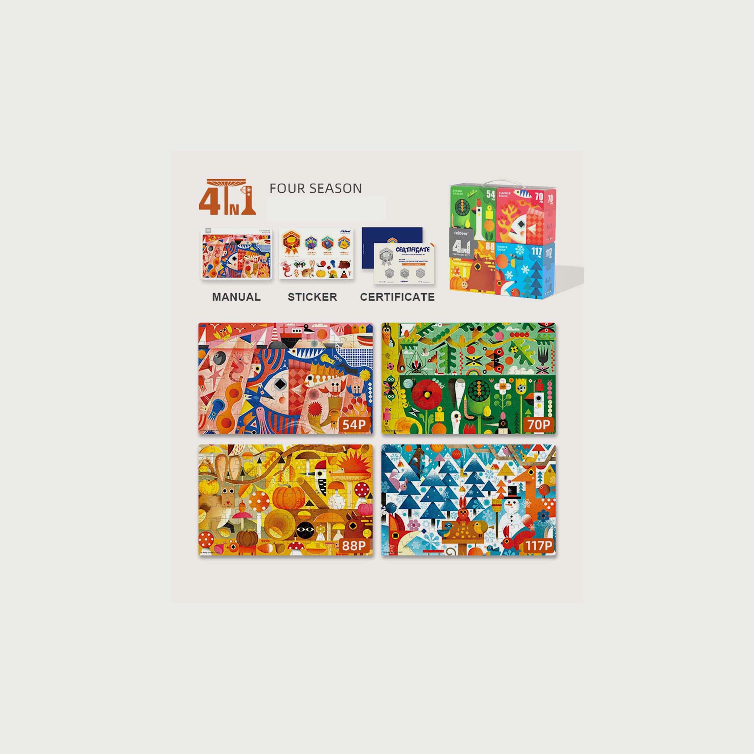 Mideer 4 In 1 Puzzle, Seasons-toys-indoortoys-puzzles-image-5
