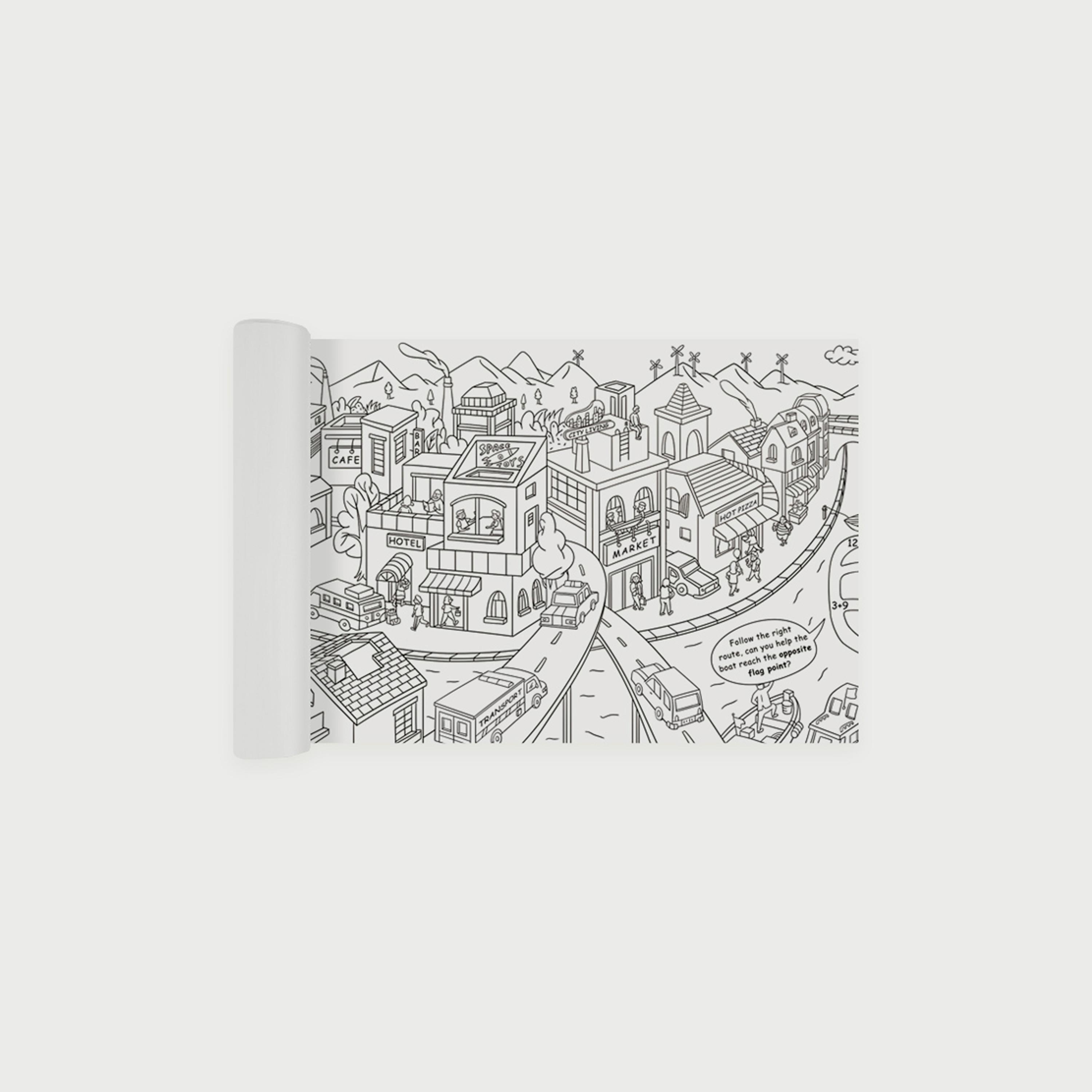 Mideer Colouring Roll, City (10 Mtrs)-school-artsandcrafts-image-2
