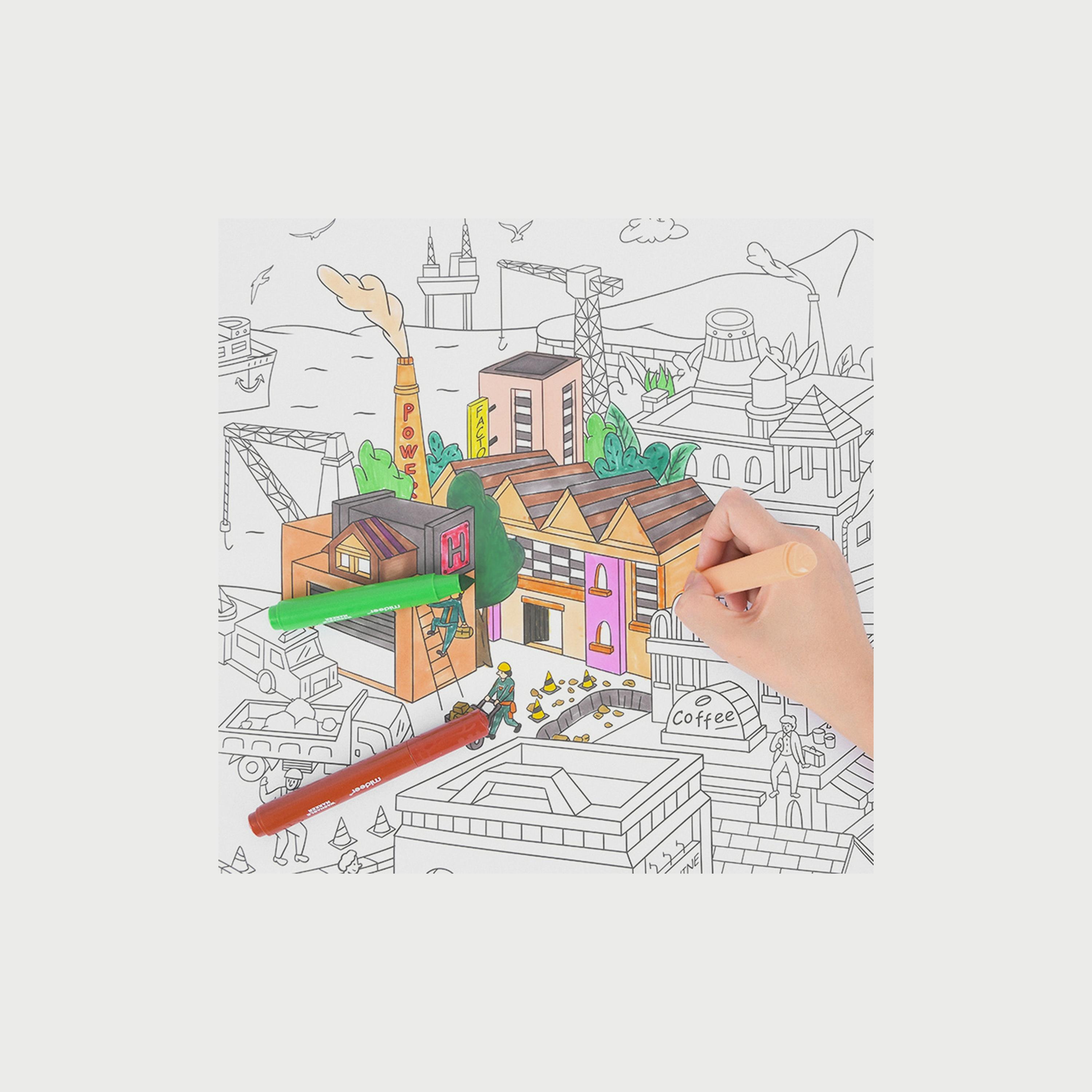 Mideer Colouring Roll, City (10 Mtrs)-school-artsandcrafts-image-4