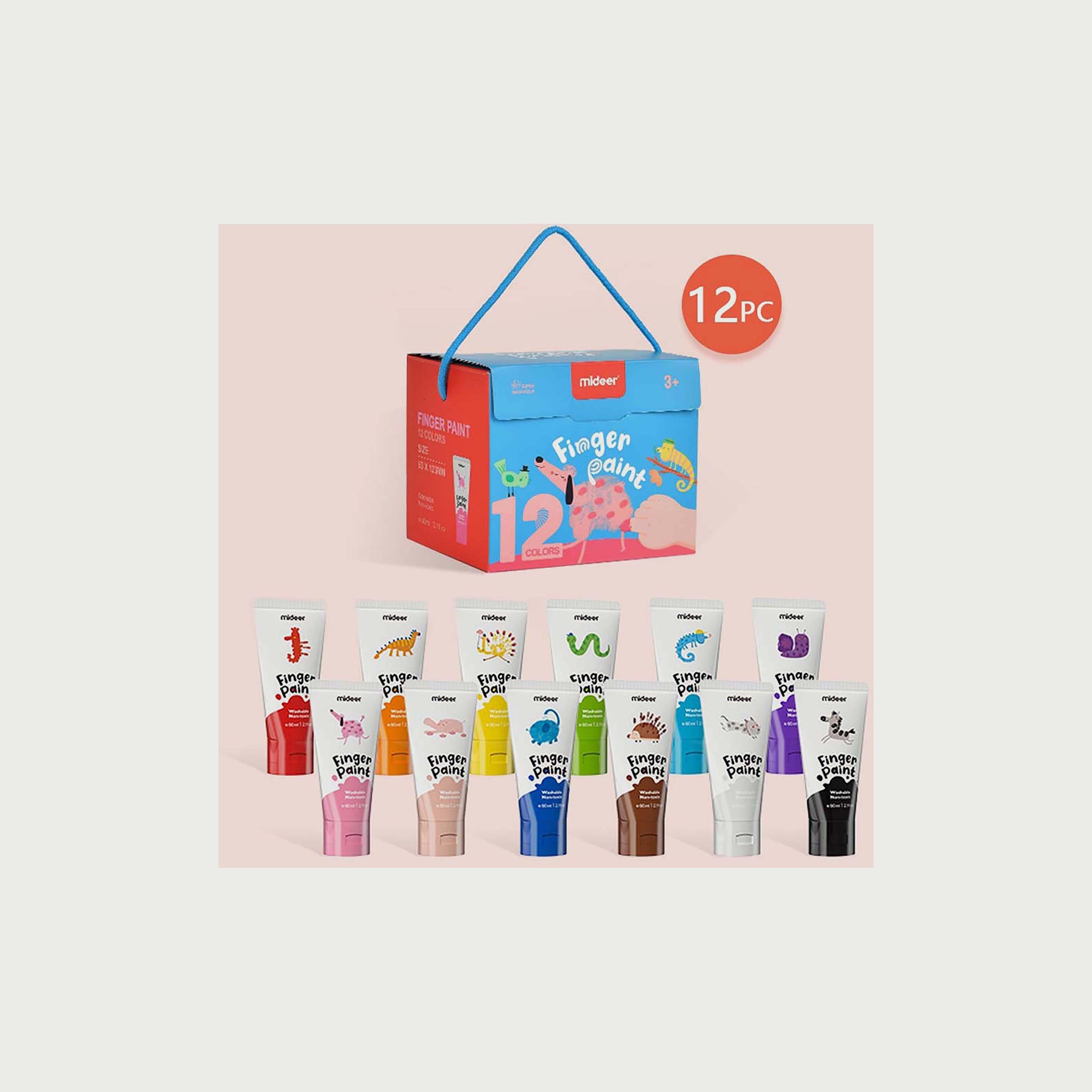 Mideer Finger Paint, 12 Colours-school-artsandcrafts-image-1