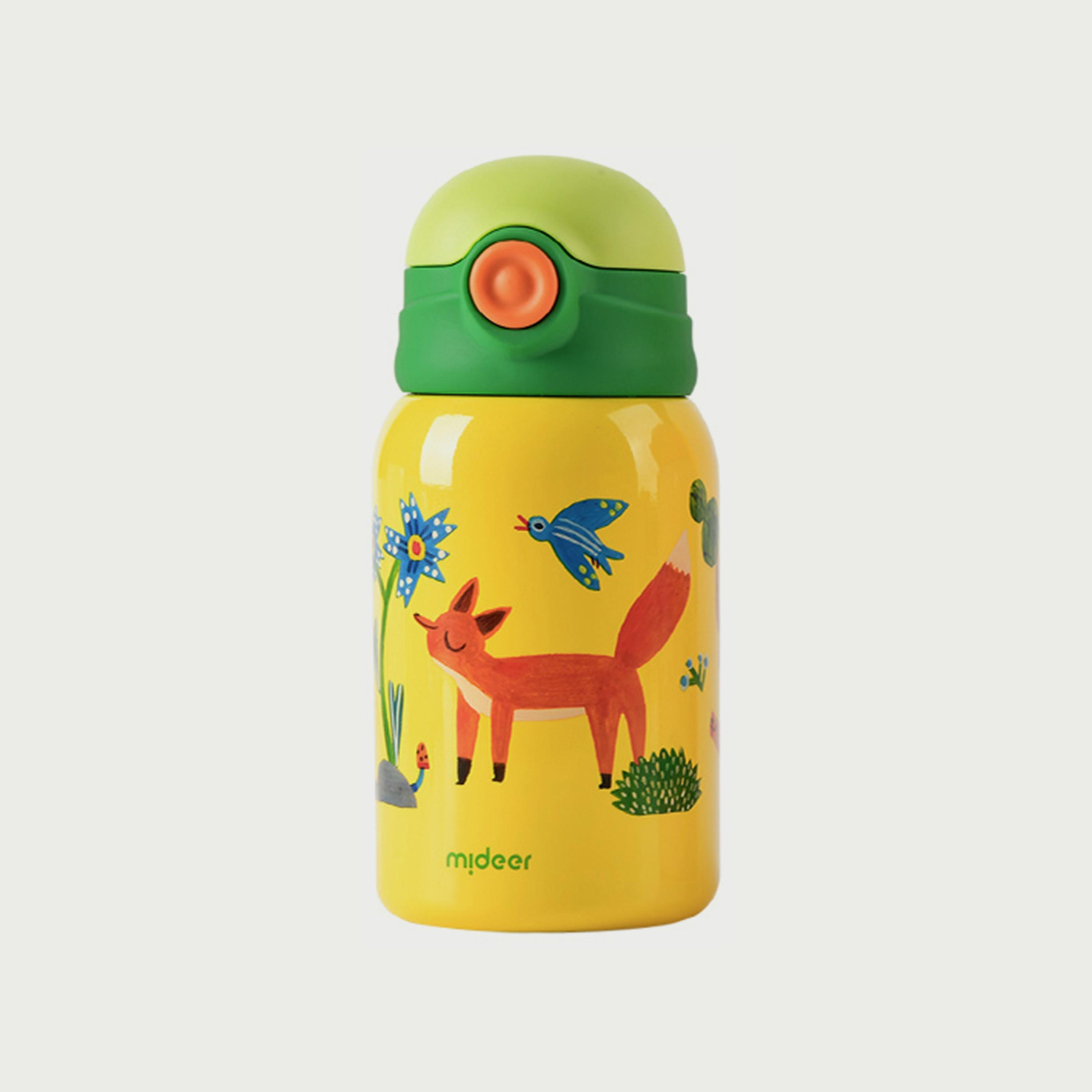 Mideer Vacuum Insulated Bottle, Little Fox, 450ML-school-waterbottles-image-1
