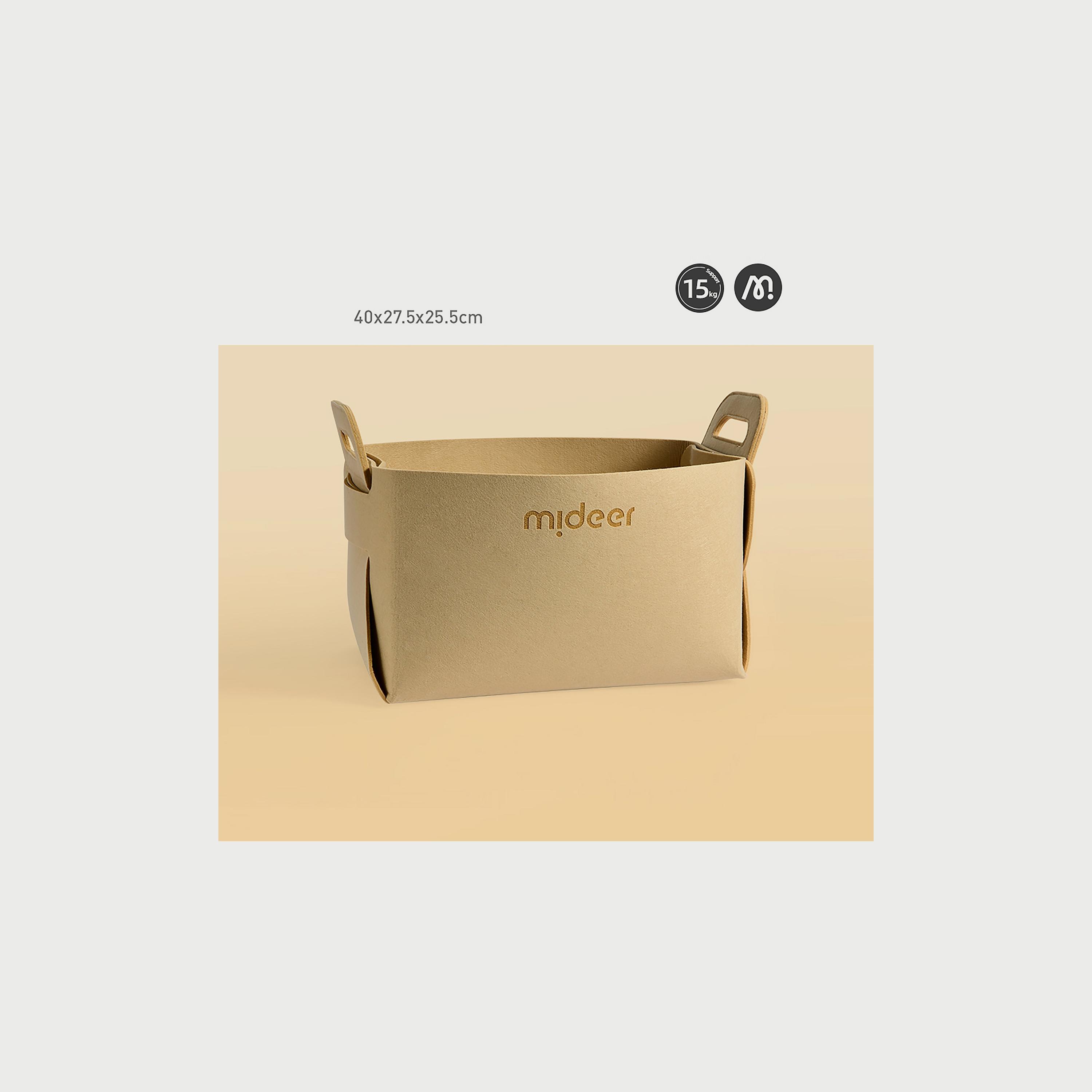 Mideer Toys Fabric Basket, Beige-baby-nursery-furniture-wardrobesandstorage-image-1