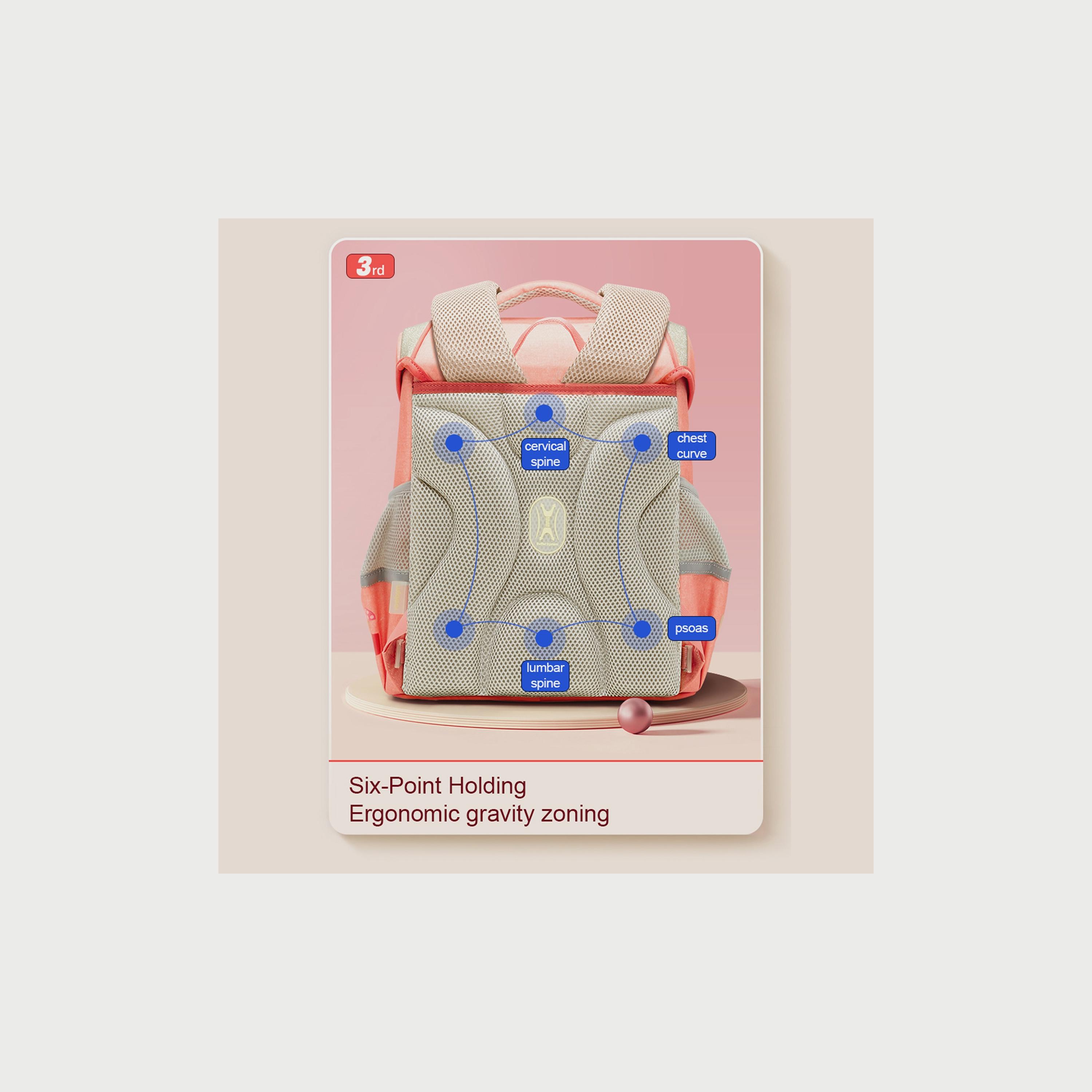 Mideer Ergonomic Kids Backpack, Pink-school-bagsandbackpacks-backpacks-image-2