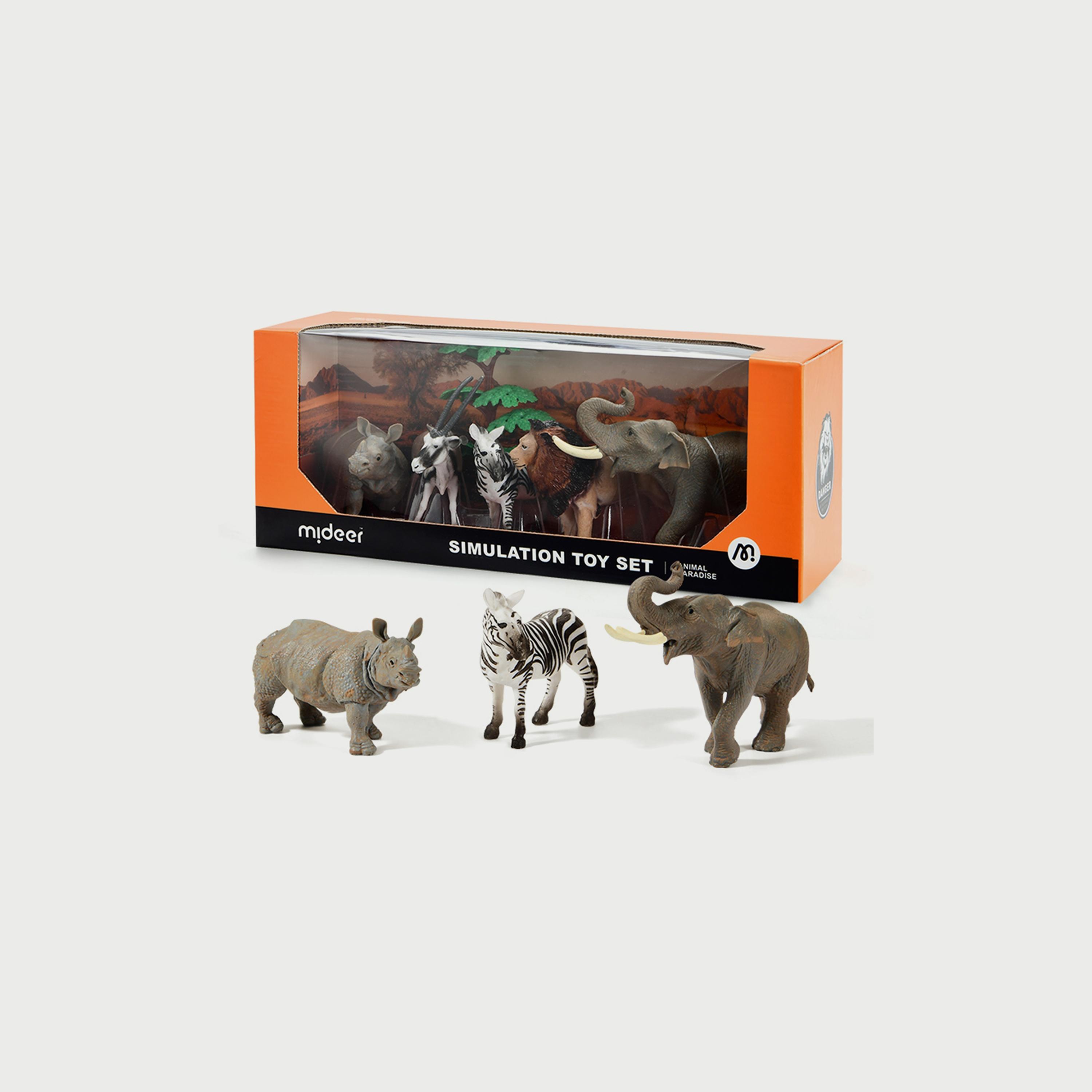 Mideer Safari Animal Collectibles, 5 Pieces-toys-playfigures-actionplaysets-image-2