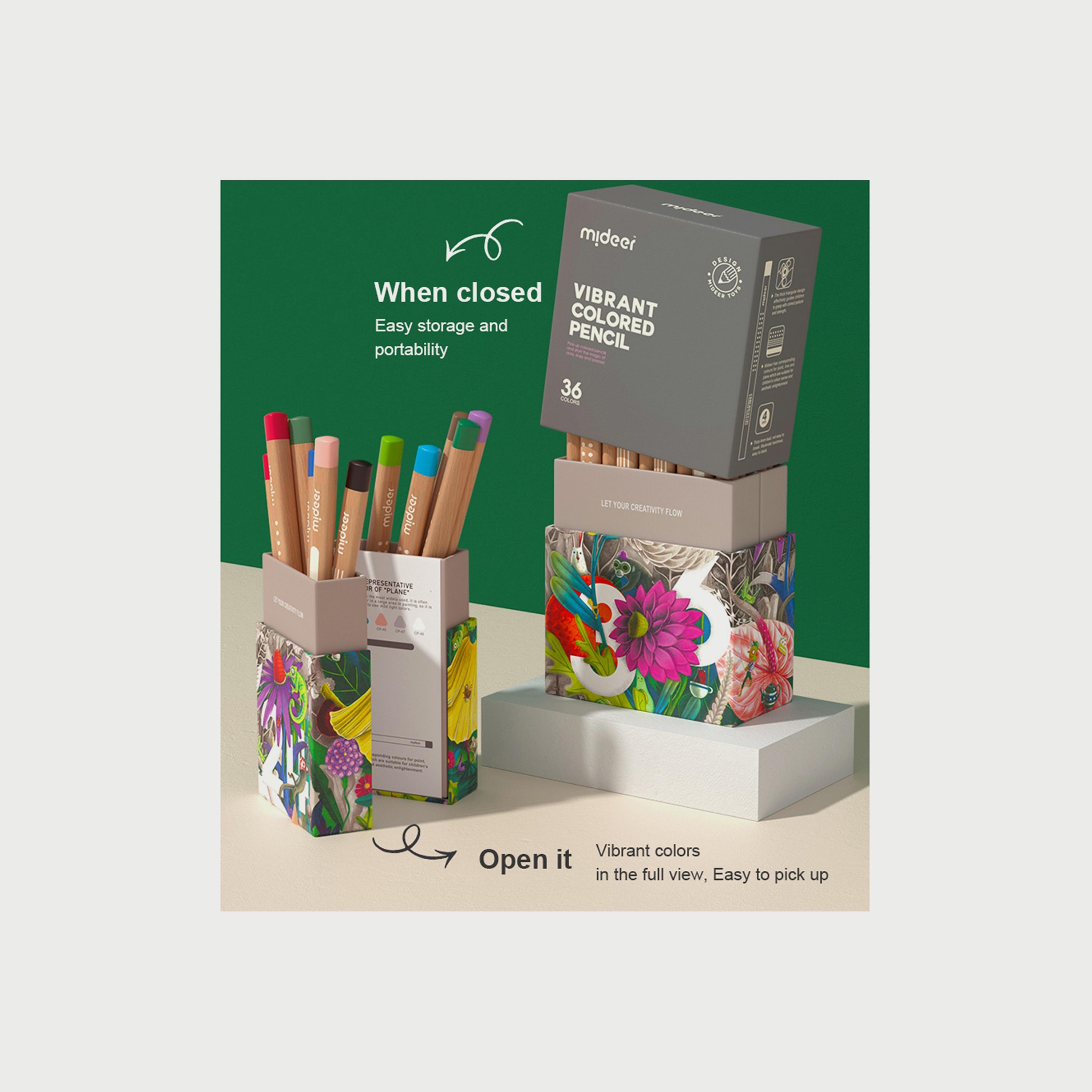 Mideer Vibrant Colouring Pencils, 36-school-stationery-pensandpencils-image-1