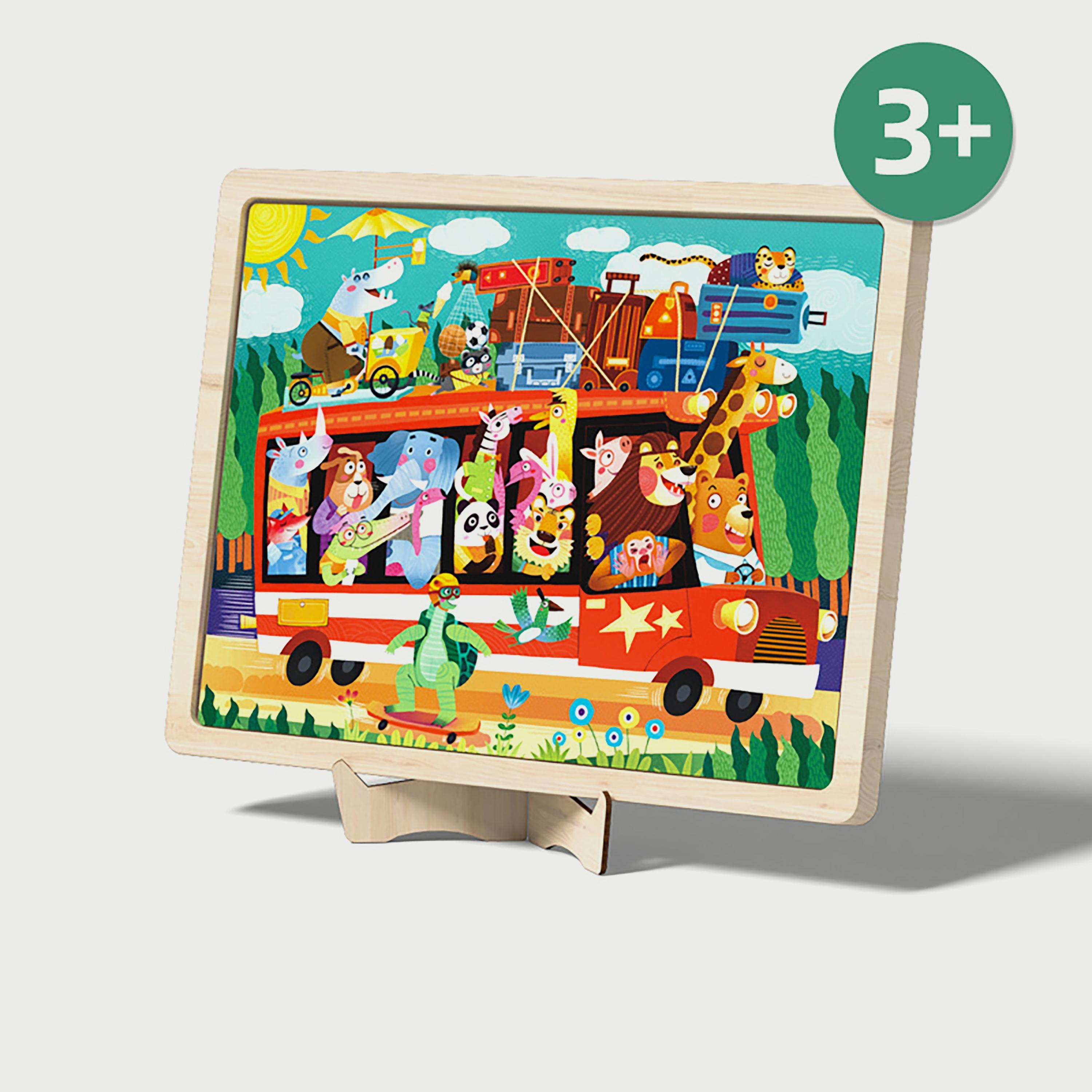 Mideer Bus Trip Wooden Puzzle 48 Piece-toys-indoortoys-puzzles-image-1