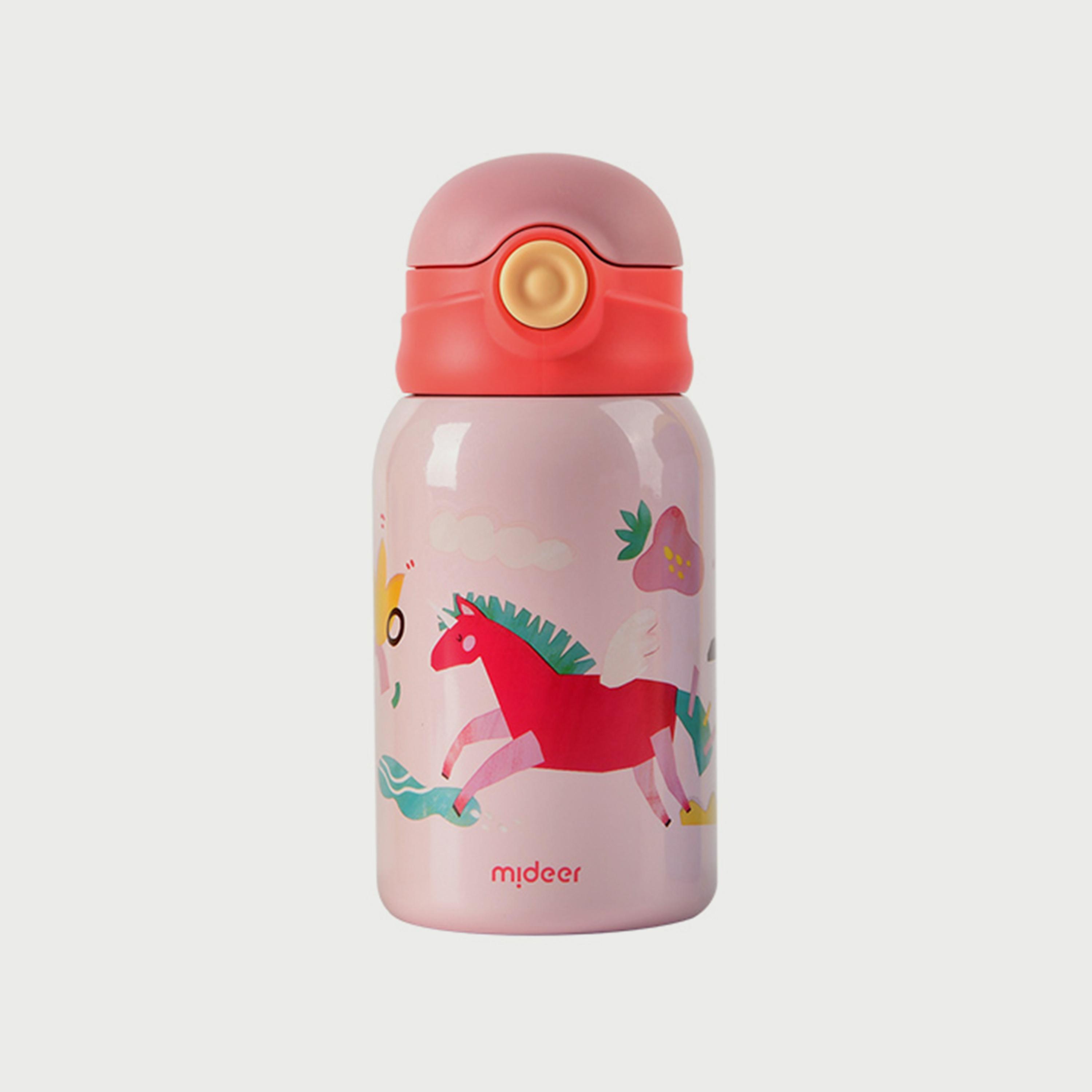 زجاجة معزولة بالفراغ 450 مل مع حامل من ميدير، وحيد القرن-school-waterbottles-image-2