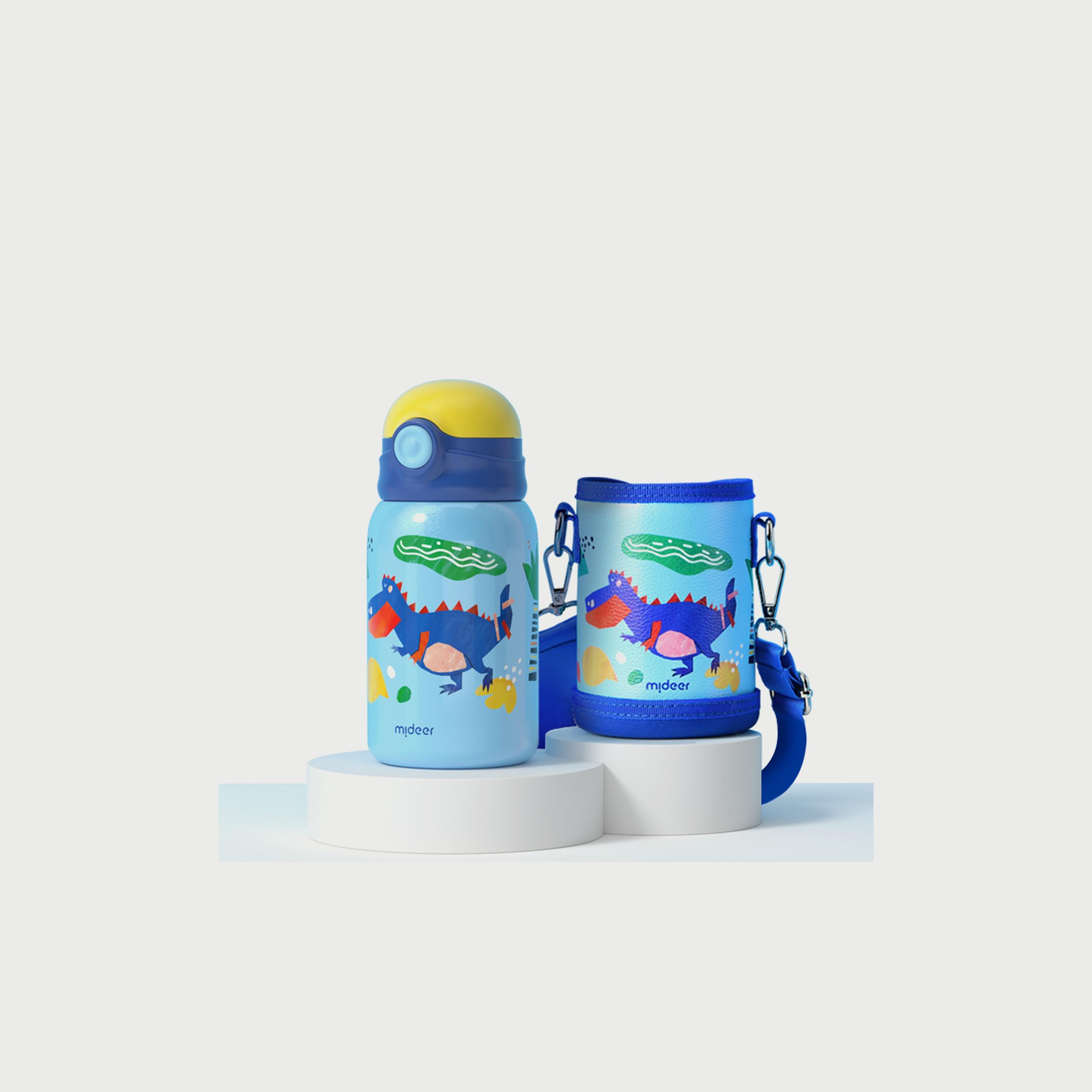 زجاجة معزولة بالفراغ 450 مل مع حامل من ميدير، تي-ركس-school-waterbottles-image-1