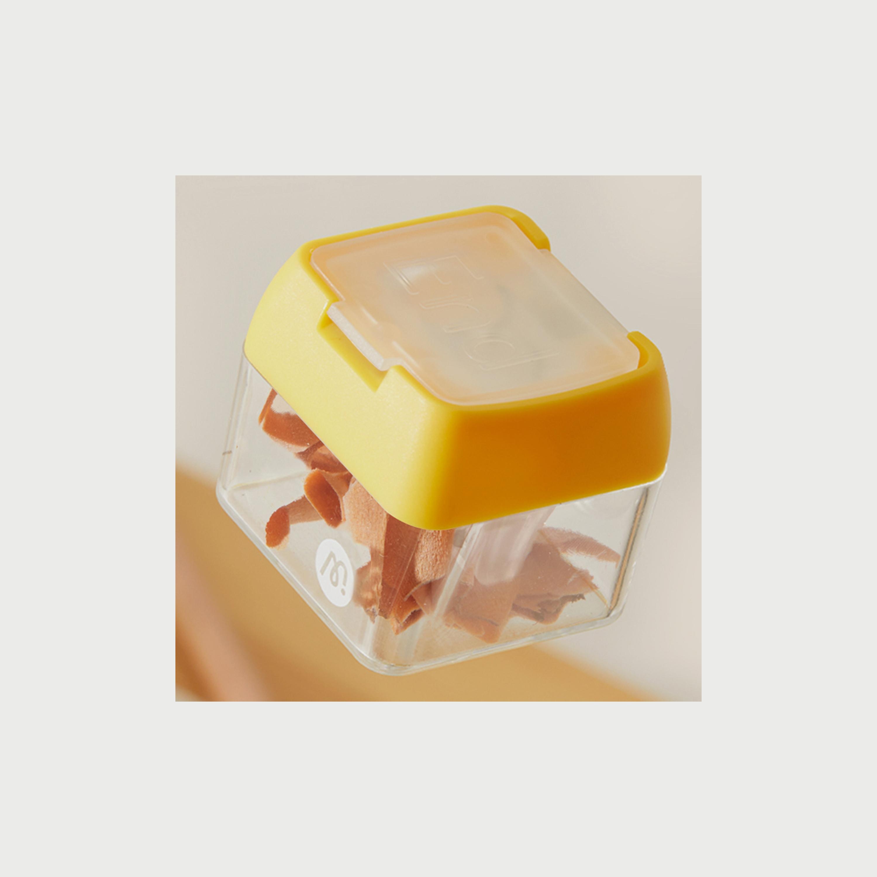 Mideer 3-Hole Sharpener With Tub, Yellow-school-stationery-accessories-image-3