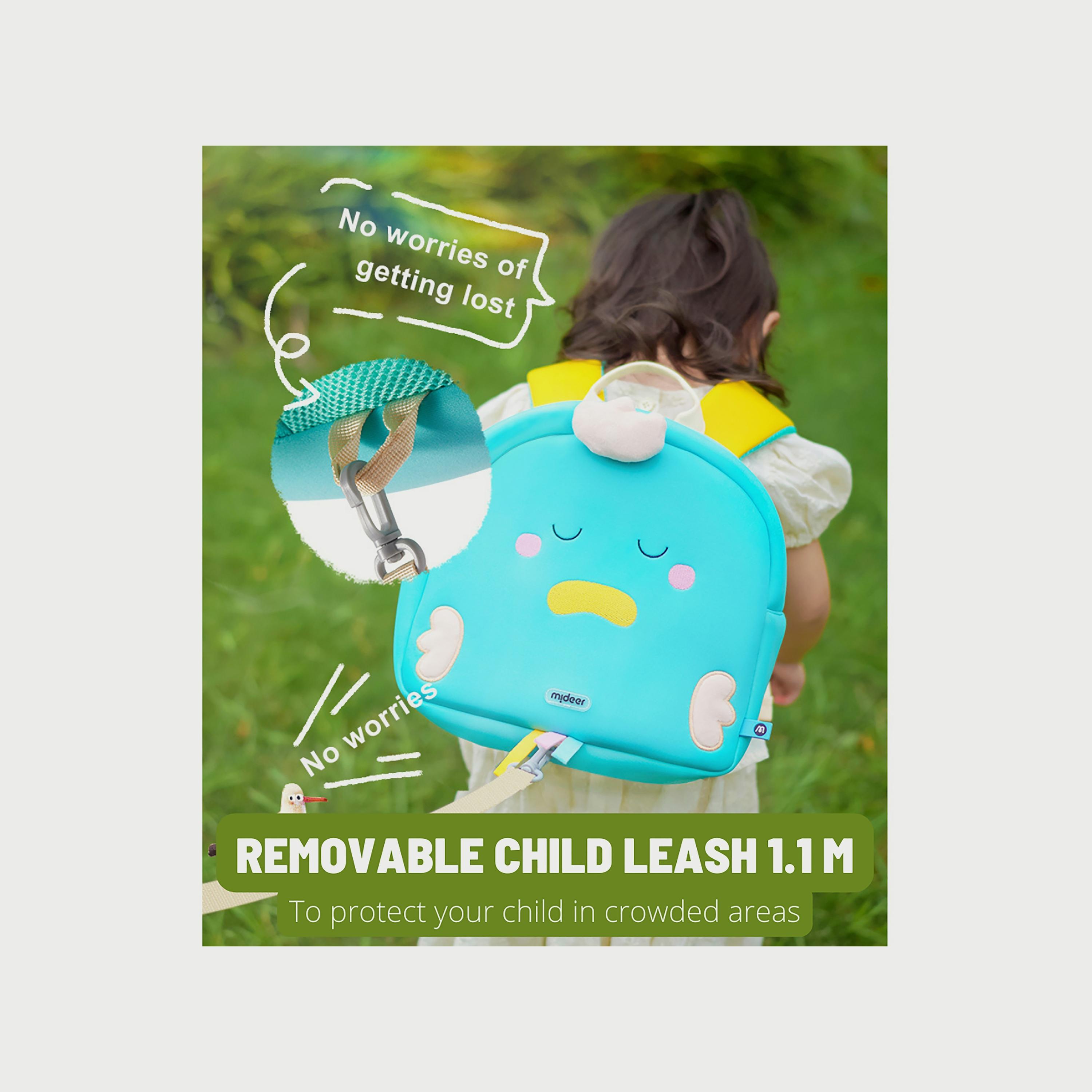 Mideer Kids Backpack, Green Duck-school-bagsandbackpacks-backpacks-image-5