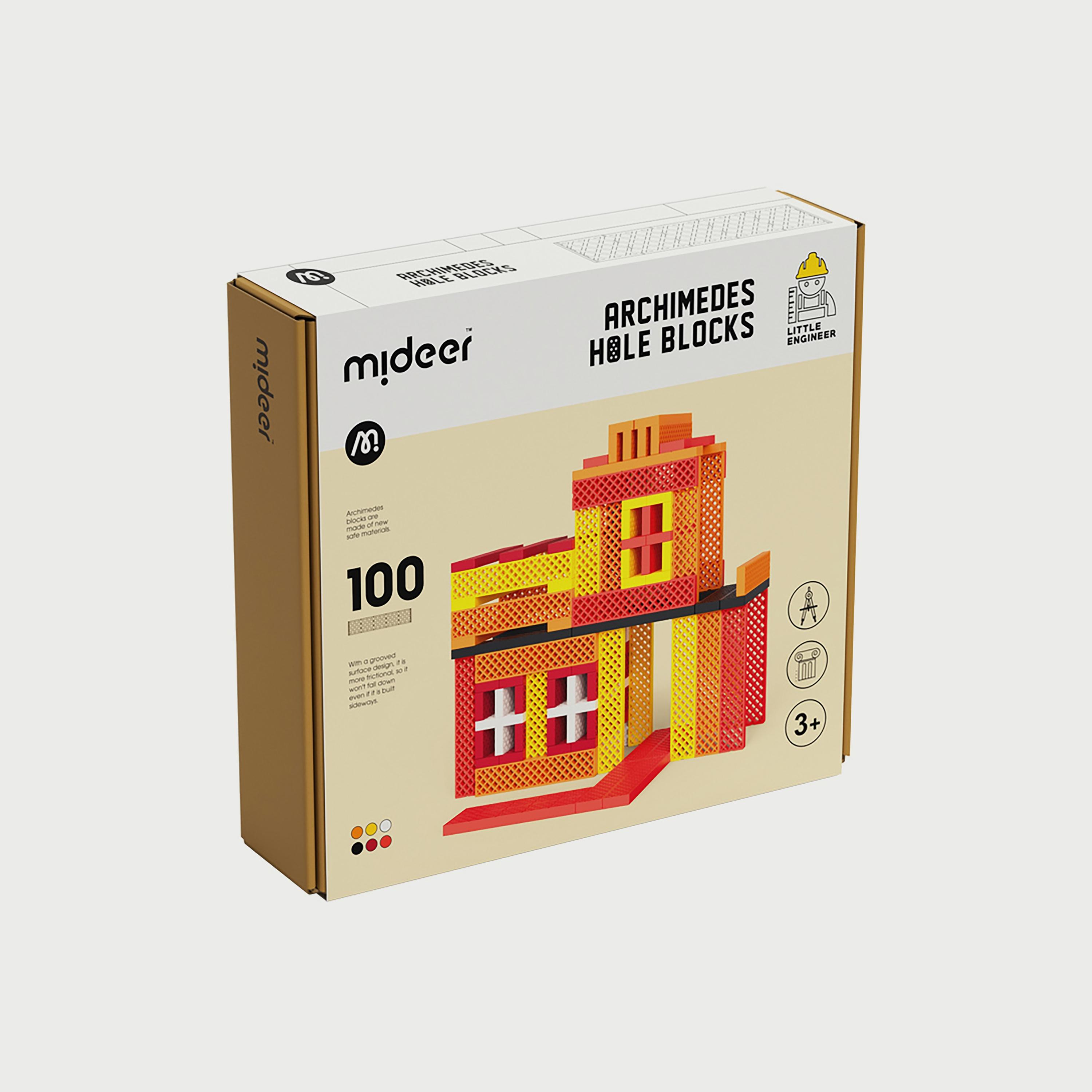 Mideer Archimedes Blocks, Warm Colour Palette-toys-buildingblocks-blocks-image-1