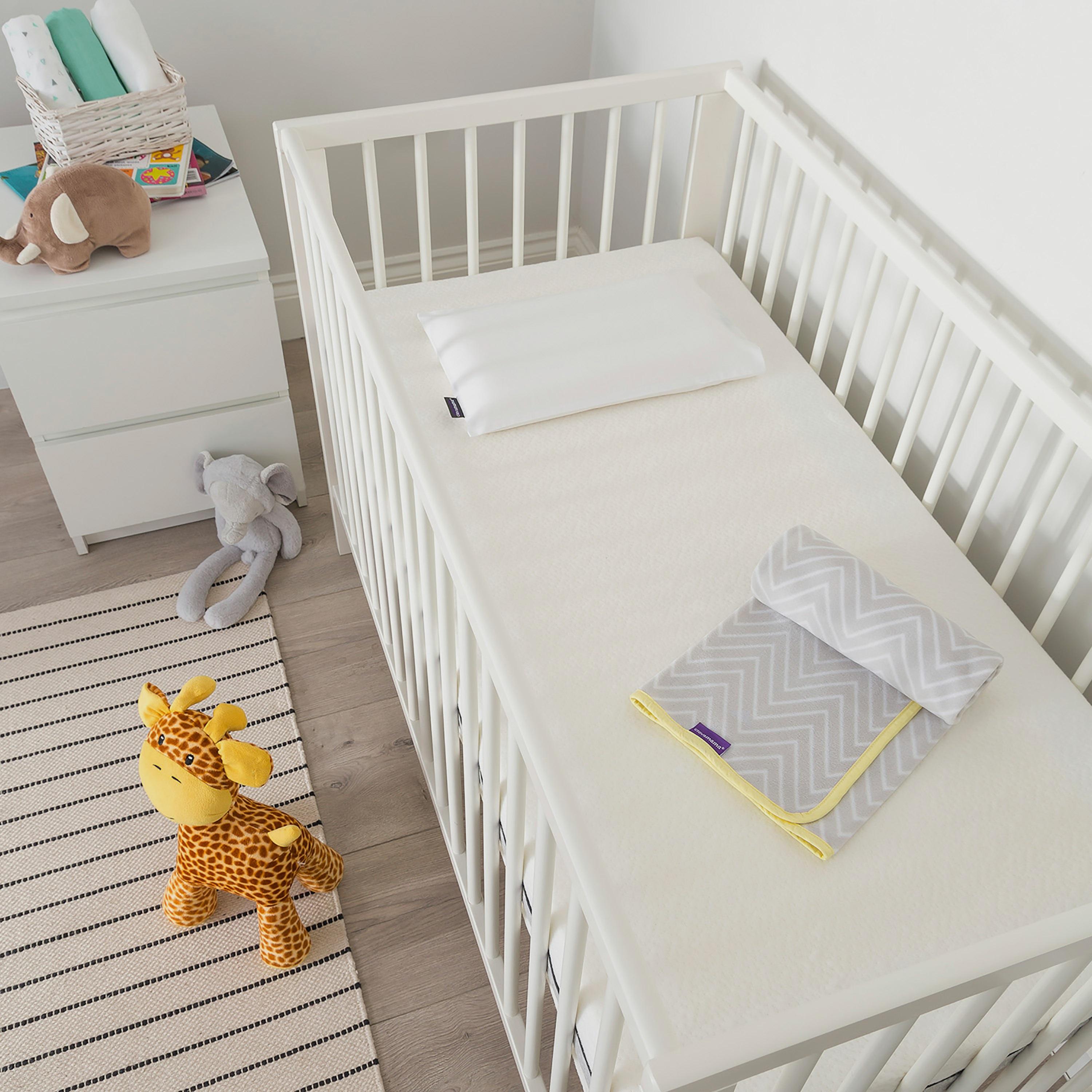 Clevamama Cleva Foam Pram Pillow Case, White-baby-nursery-babybedding-image-2