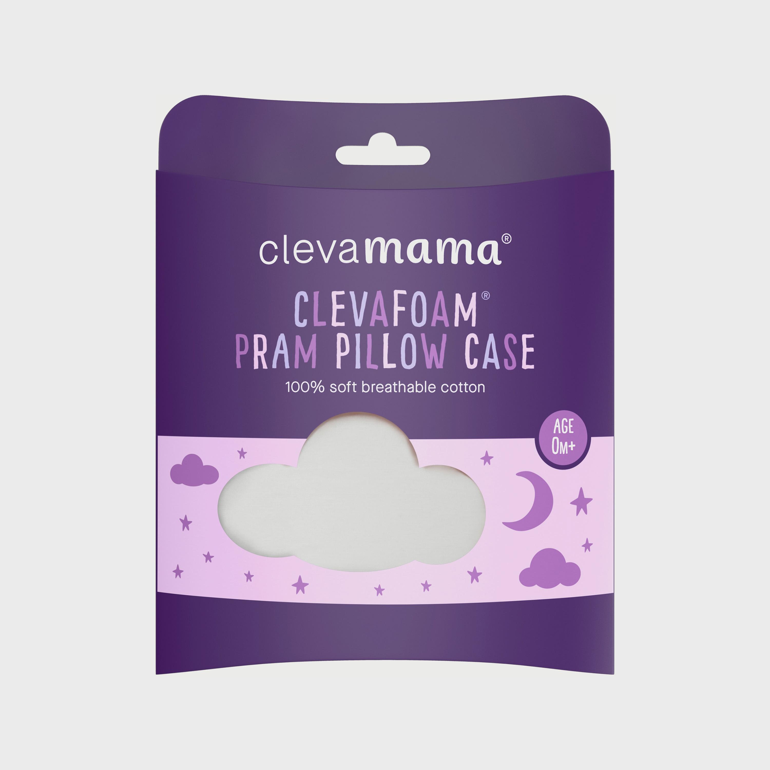 Clevamama Cleva Foam Pram Pillow Case, White-baby-nursery-babybedding-image-5
