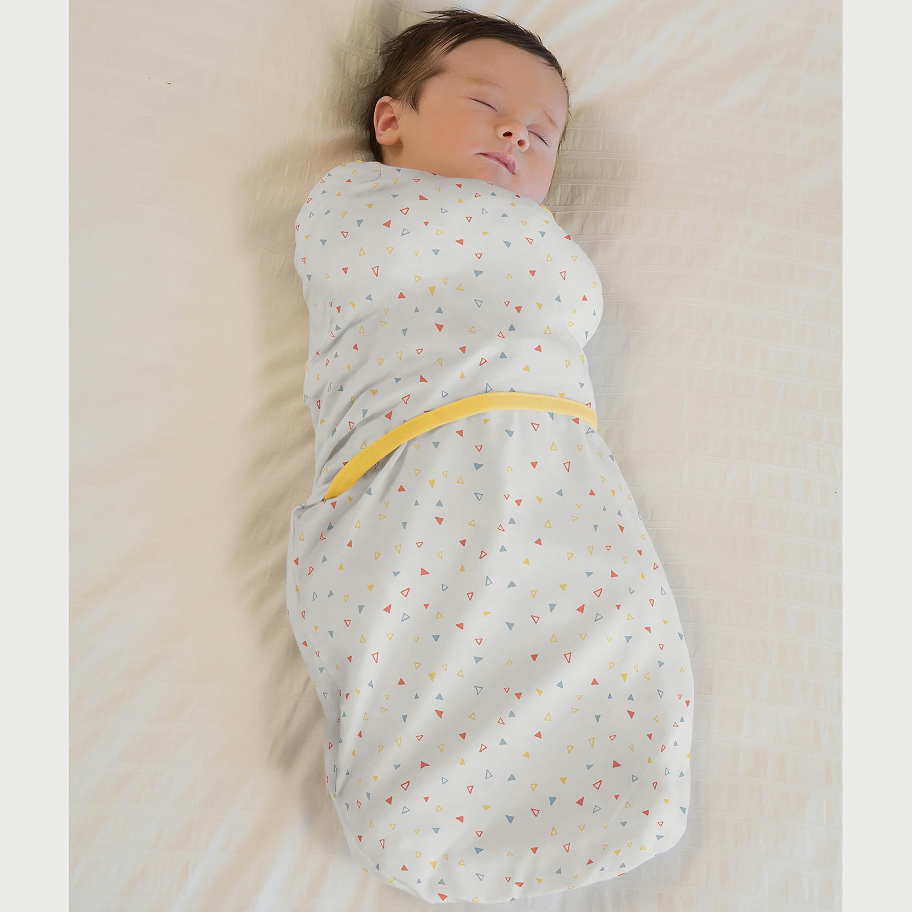 Clevamama Swaddle To Sleep, Yellow-baby-nursery-blanketsandswaddles-swaddlesandsleepingbags-image-2
