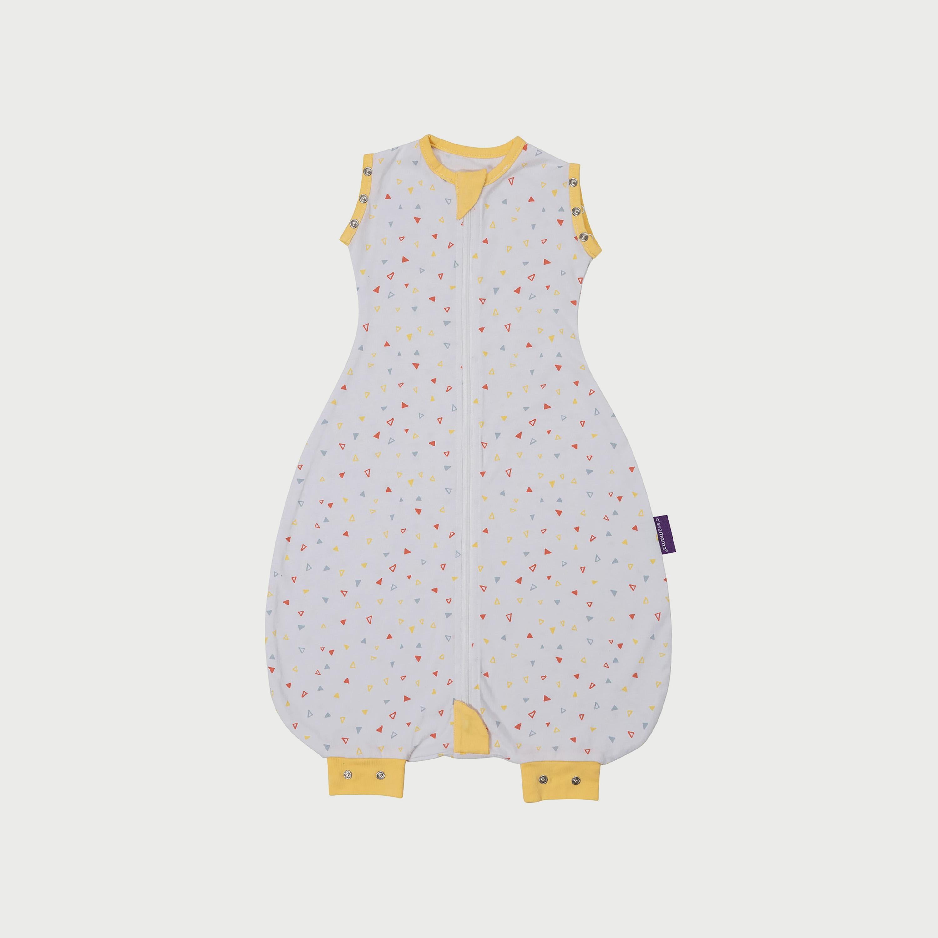 Clevamama 3 In 1 Nite Nite Romper 1 Tog, Yellow-baby-girls-clothing-rompers-image-1