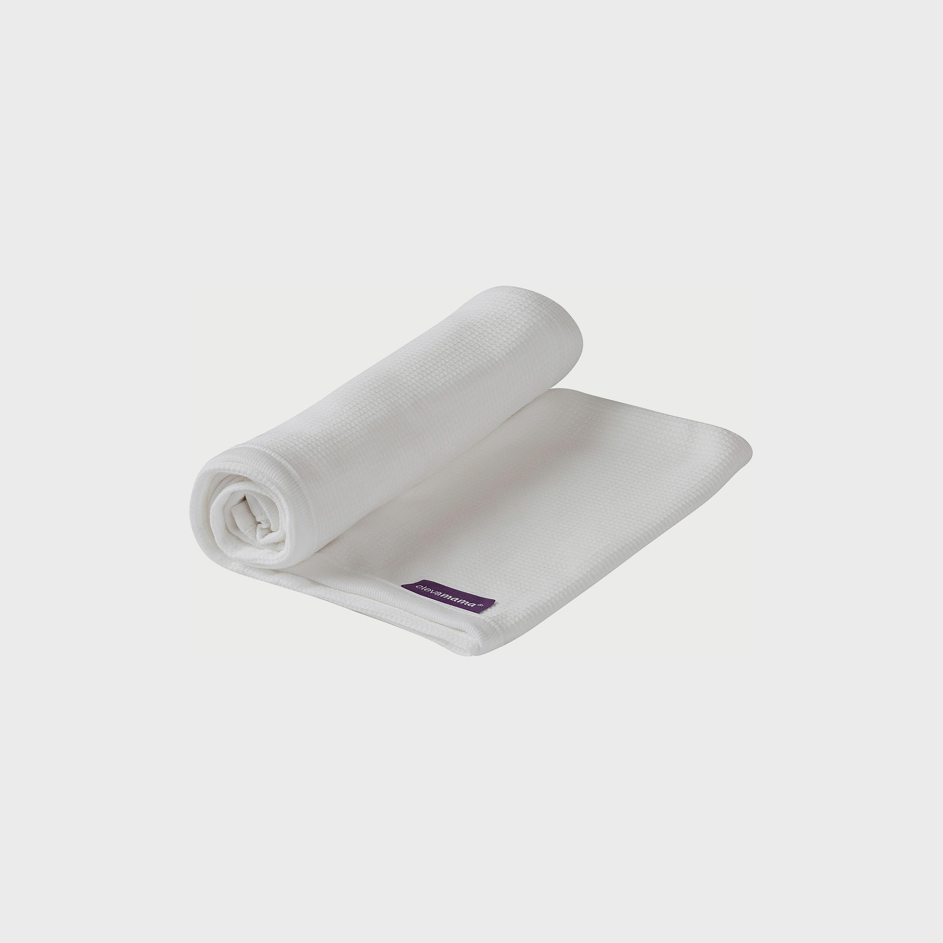 بطانية من قطن وافل للمهد من كليفاماما، أبيض-baby-nursery-blanketsandswaddles-swaddlesandsleepingbags-image-3