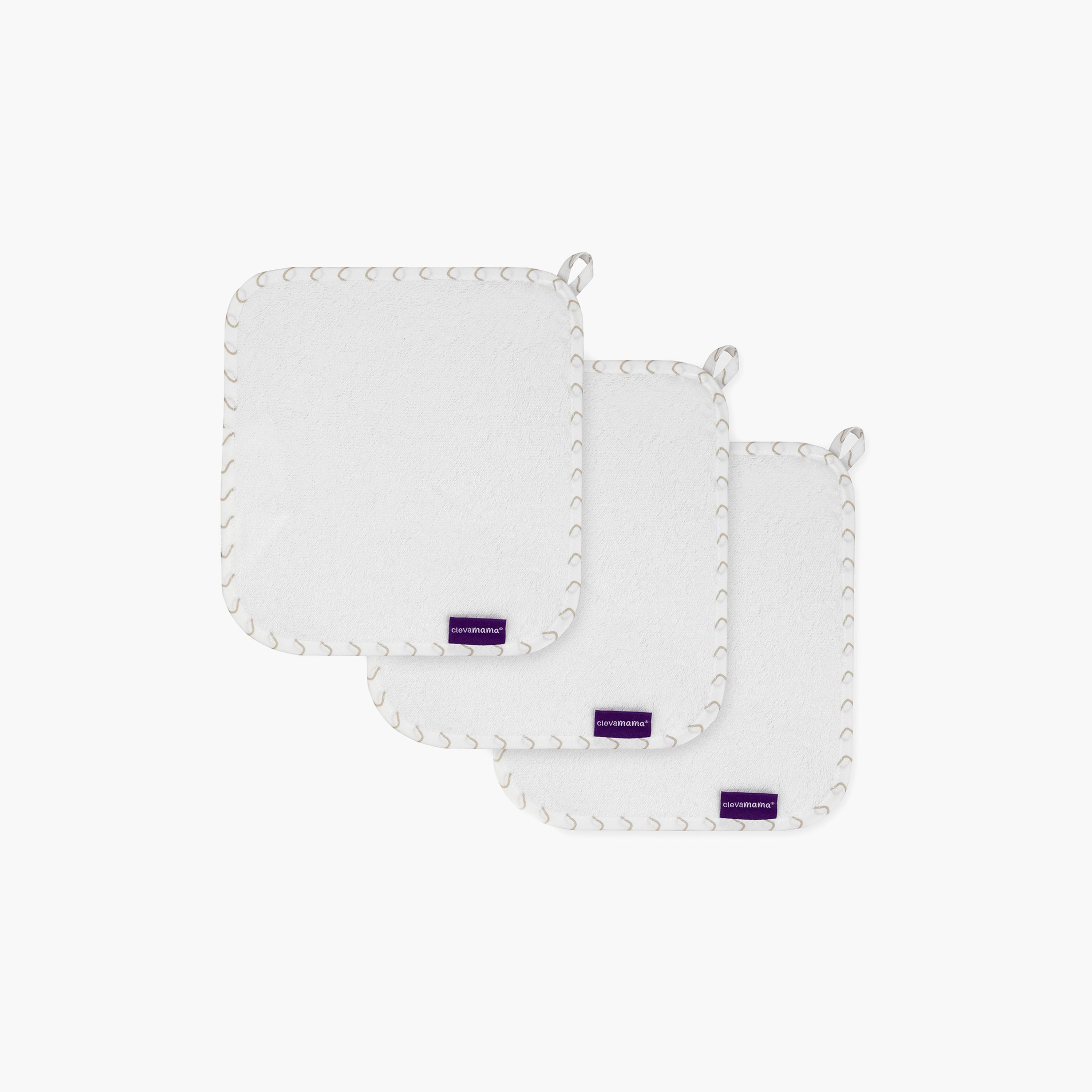 Clevamama 3-Piece Super Soft Bamboo Washcloth Set-baby-bathandcare-towels-image-1