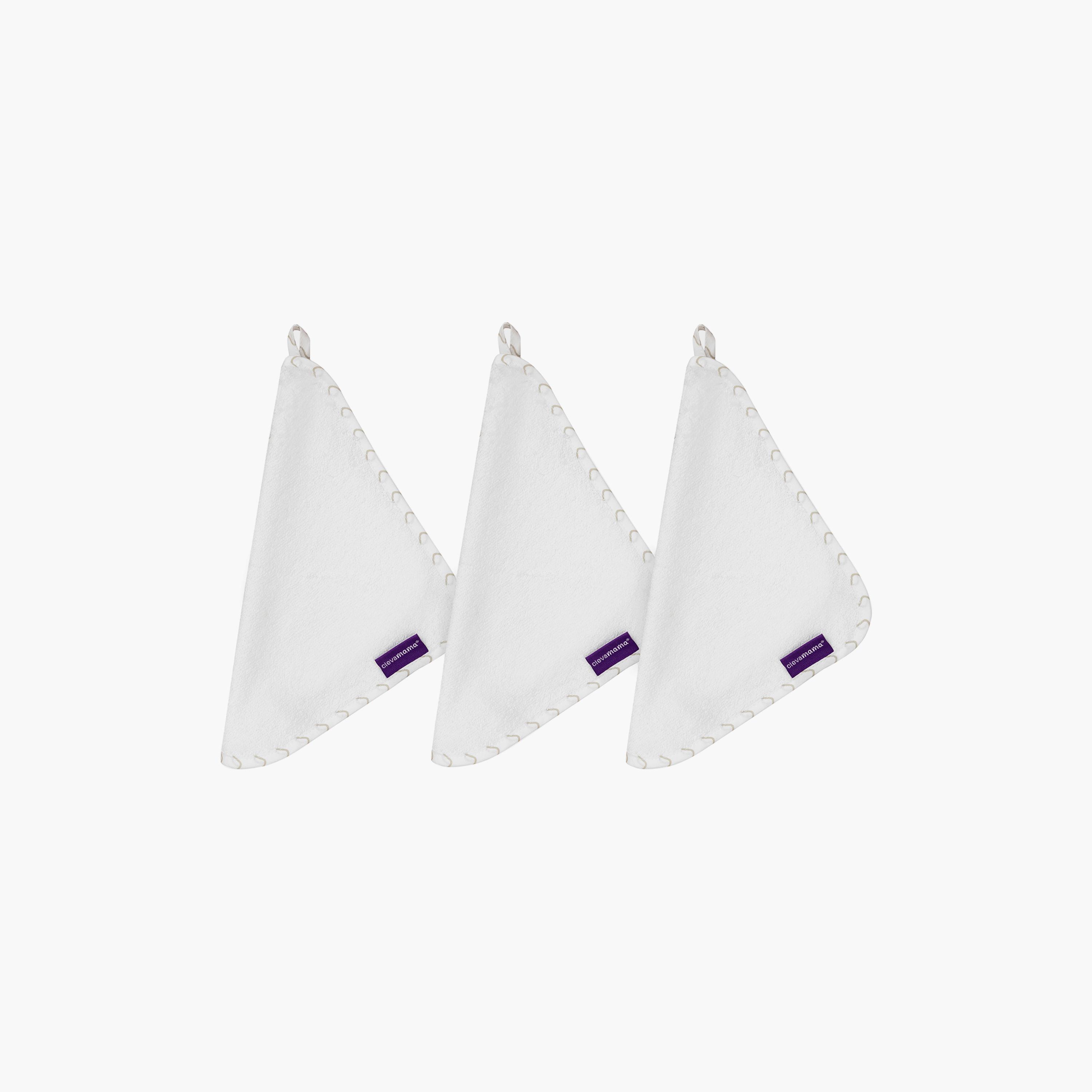 Clevamama 3-Piece Super Soft Bamboo Washcloth Set-baby-bathandcare-towels-image-2