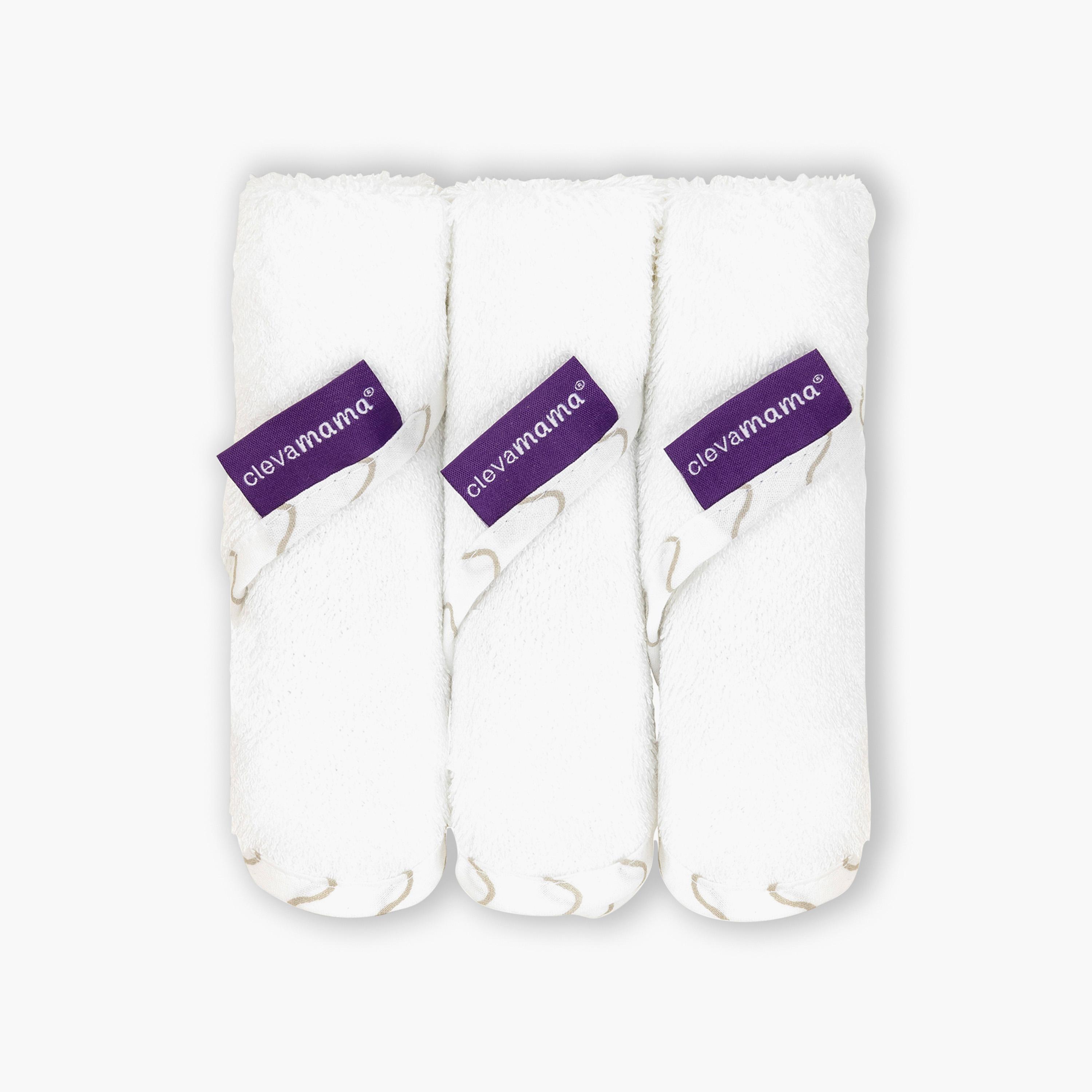 Clevamama 3-Piece Super Soft Bamboo Washcloth Set-baby-bathandcare-towels-image-3