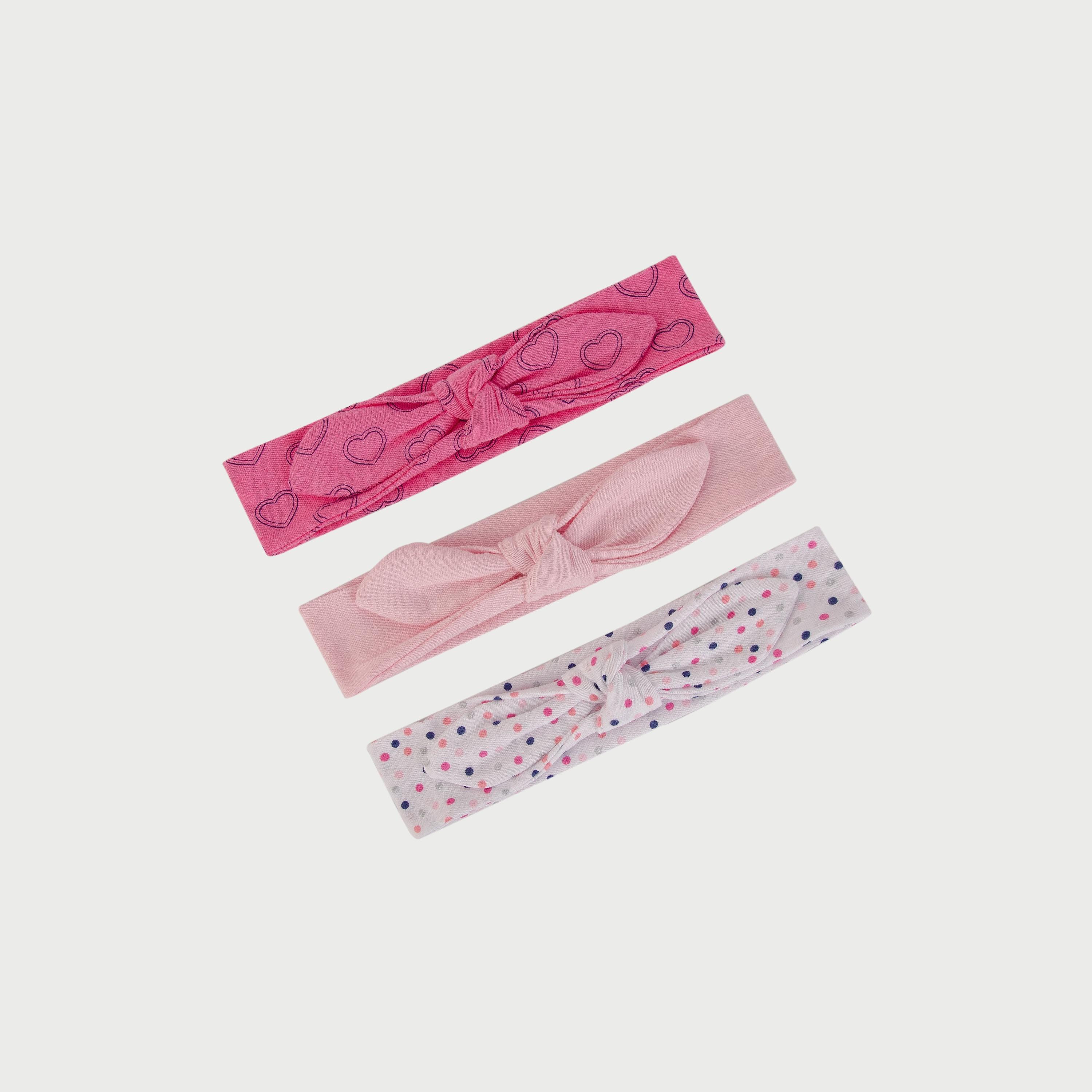 Hudson Baby 3-Piece Headband And 3-Piece Scratch Mitten Set, Navy Hearts-baby-girls-accessories-hairaccessories-image-2