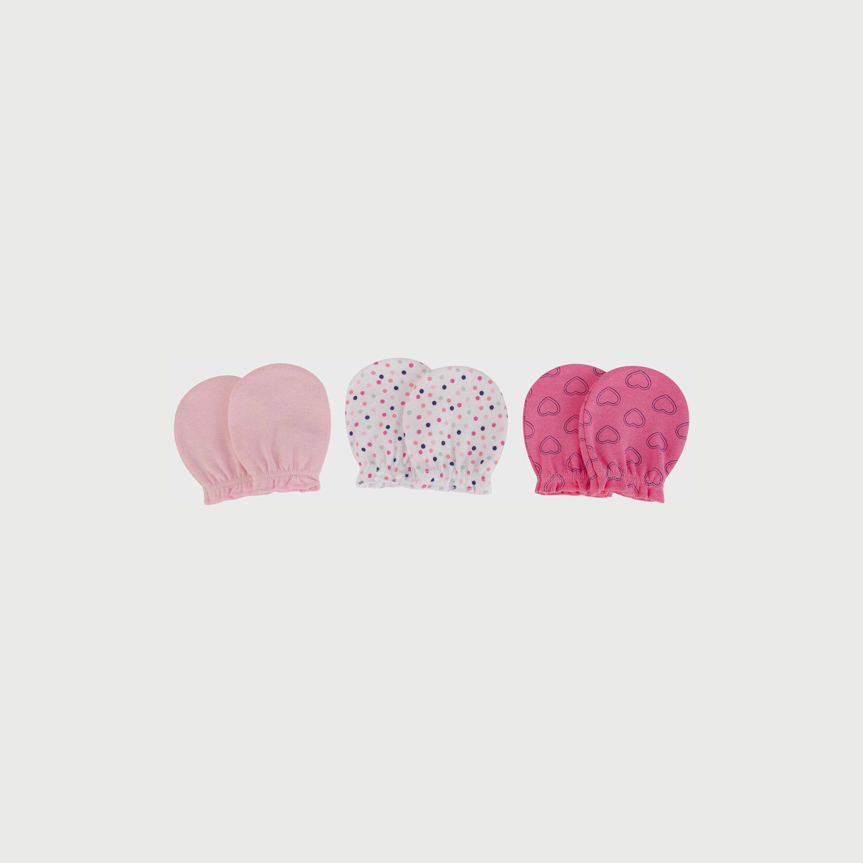 Hudson Baby 3-Piece Headband And 3-Piece Scratch Mitten Set, Navy Hearts-baby-girls-accessories-hairaccessories-image-3