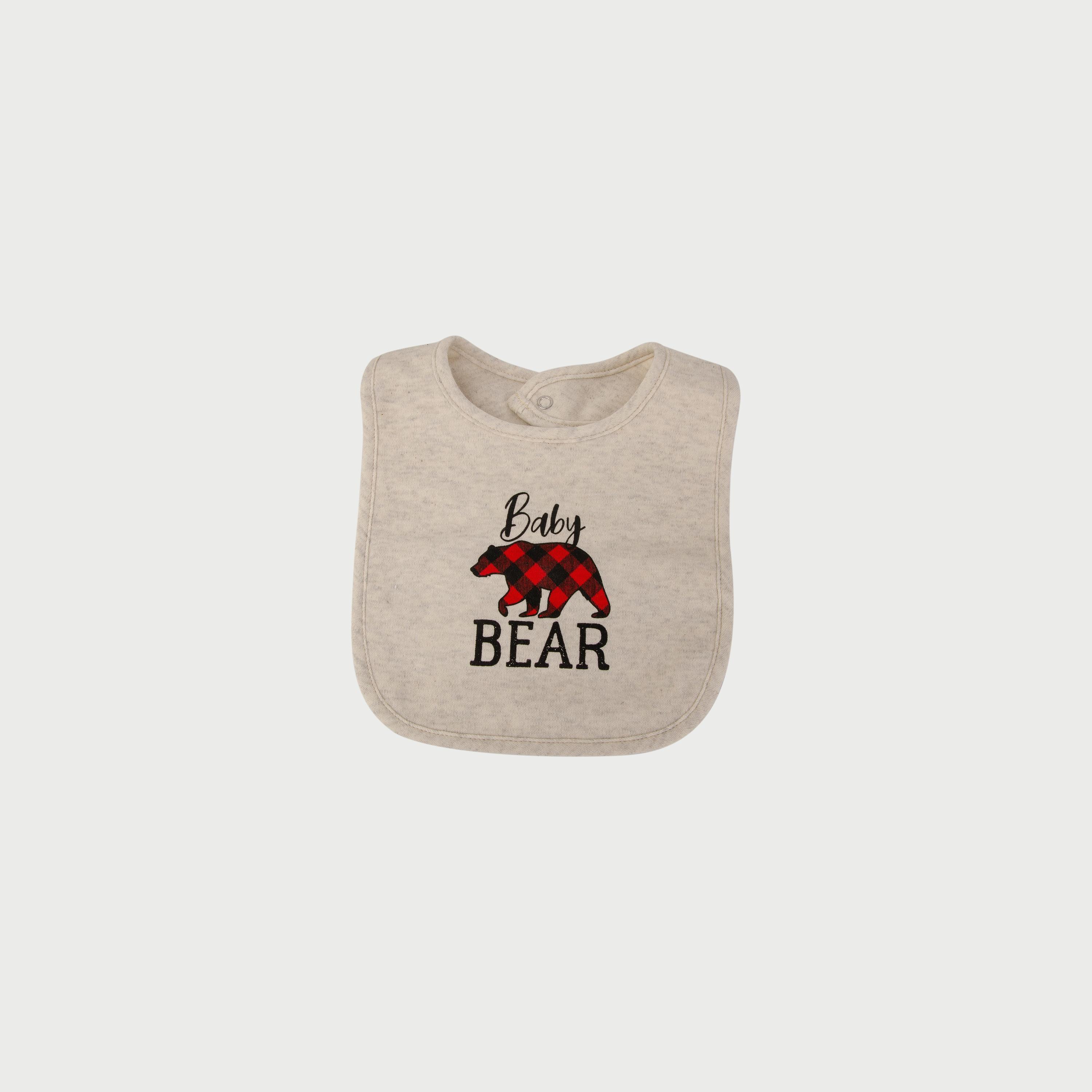 Hudson Baby Bib & Socks Set 5-Piece Baby Bear Plaid-baby-boys-accessories-socks-image-4