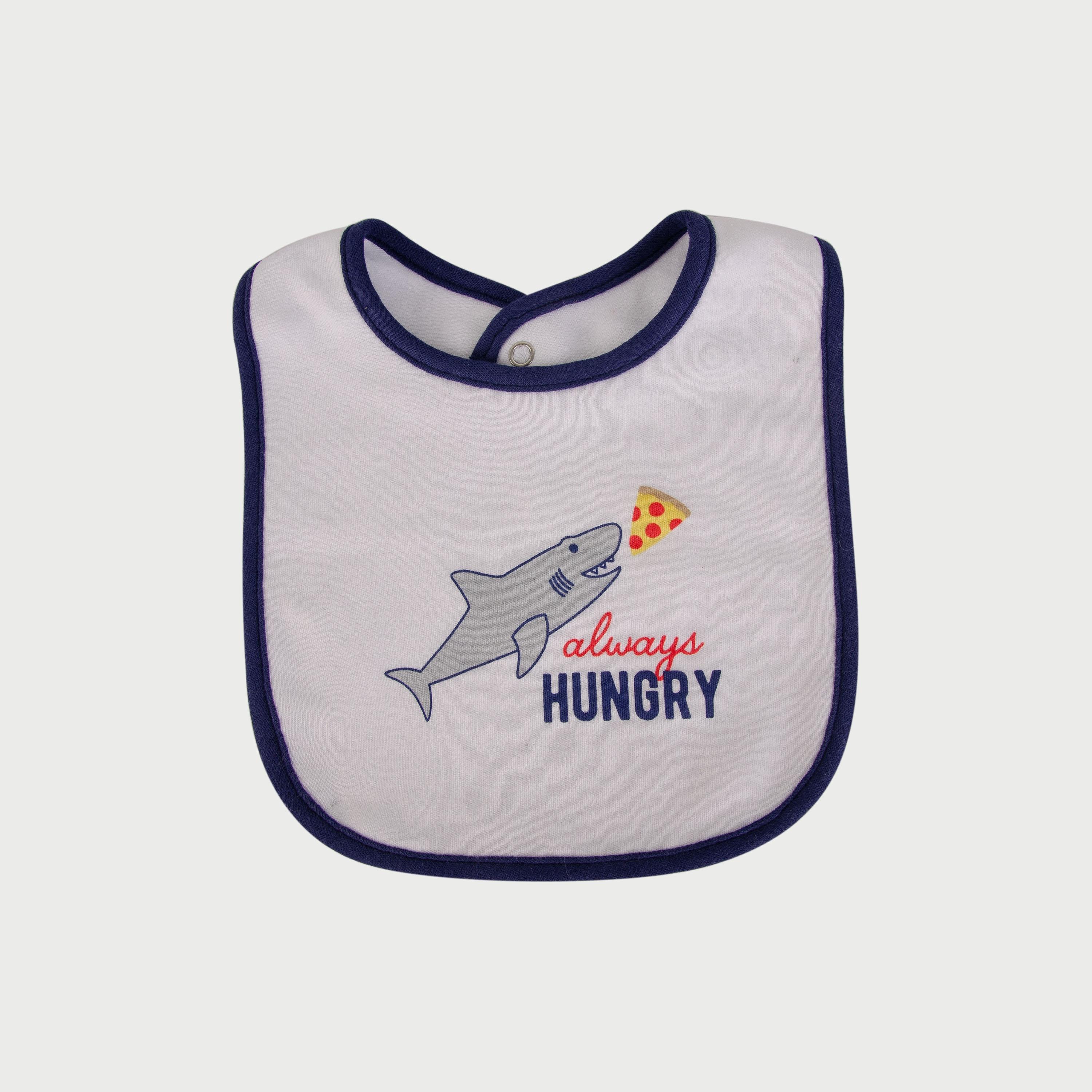 Hudson Baby Bib & Socks Set 5-Piece Hungry Shark-baby-boys-accessories-socks-image-2
