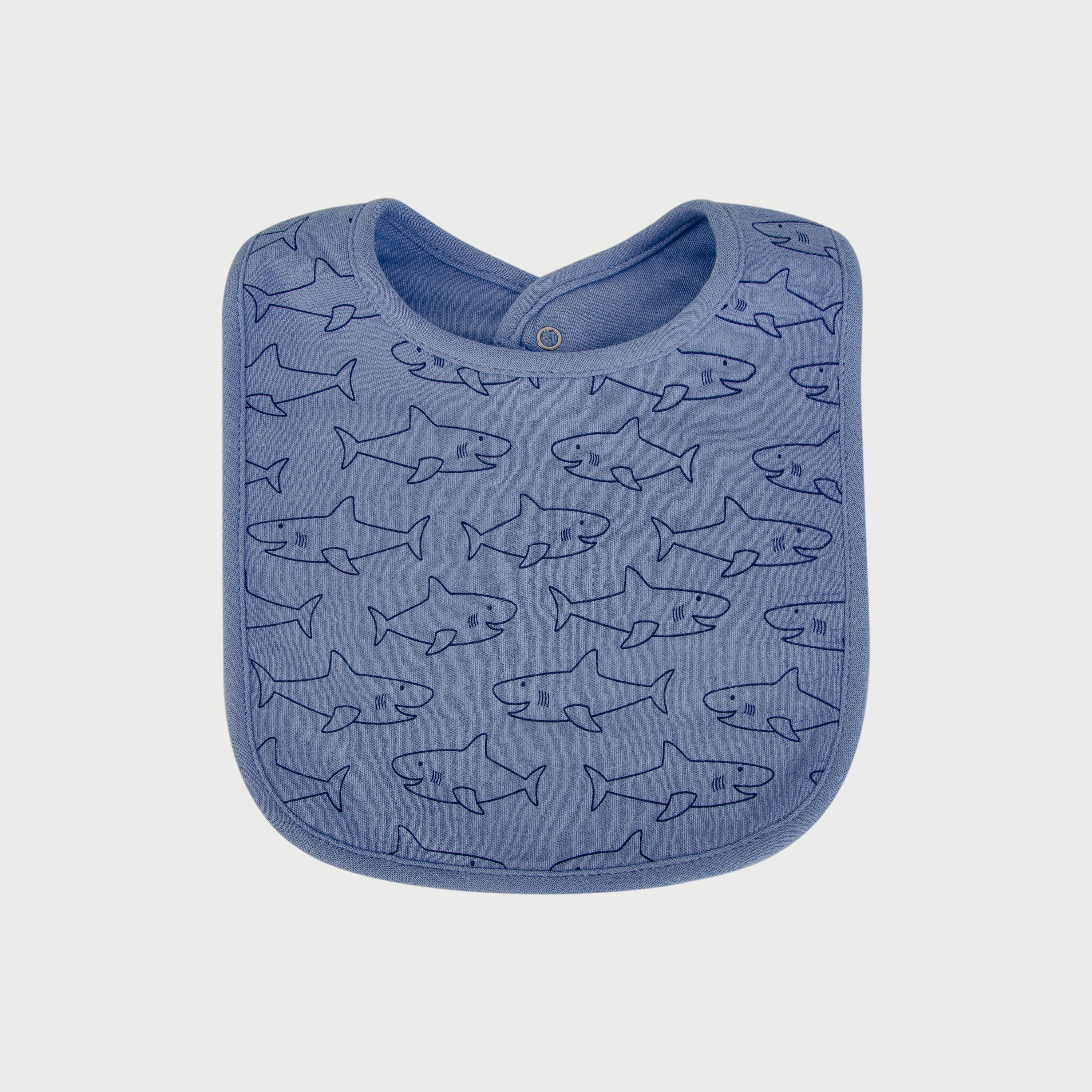 Hudson Baby Bib & Socks Set 5-Piece Hungry Shark-baby-boys-accessories-socks-image-3