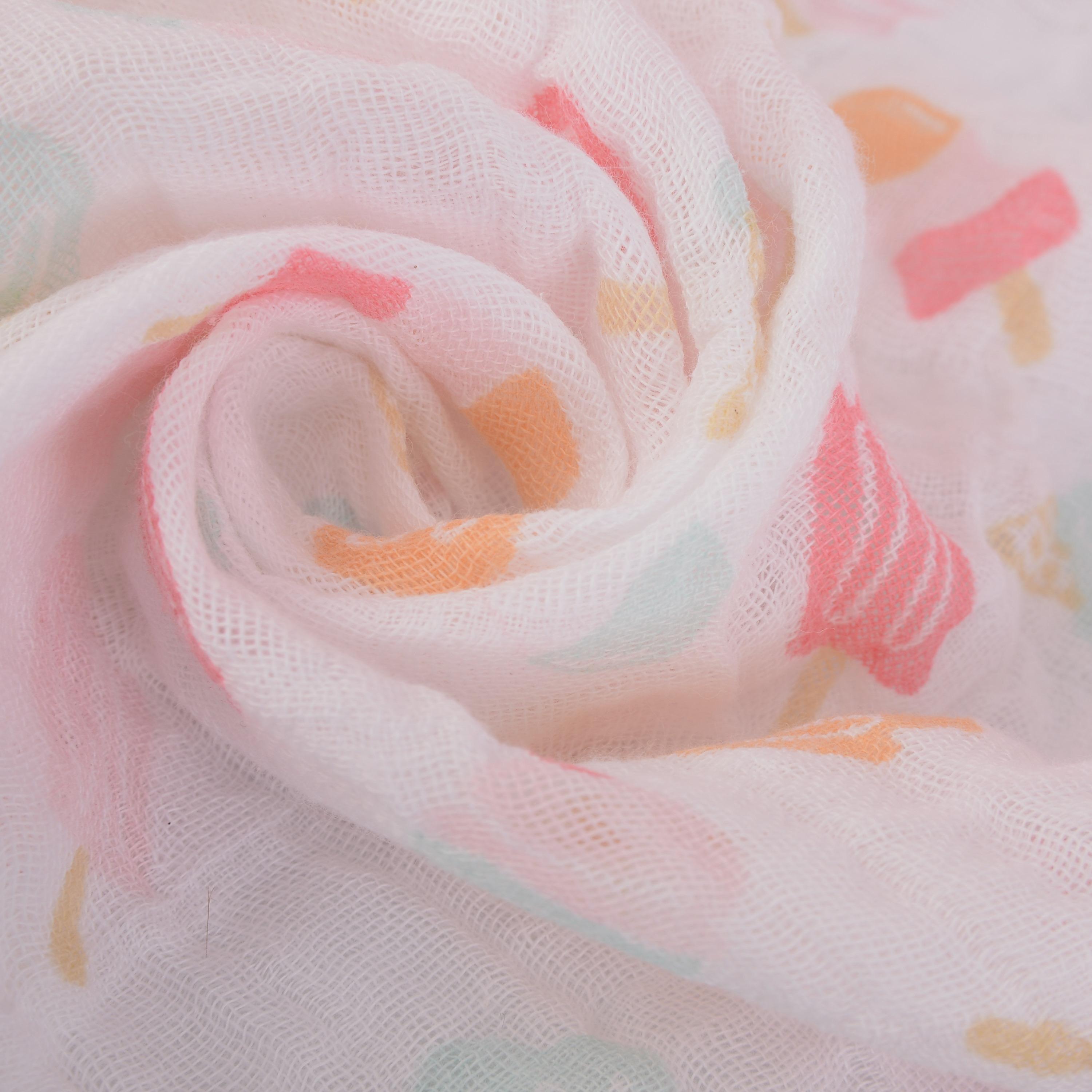 Little Treasure Muslin Swaddle Blanket 2-Piece Ice cream-baby-nursery-blanketsandswaddles-swaddlesandsleepingbags-image-3