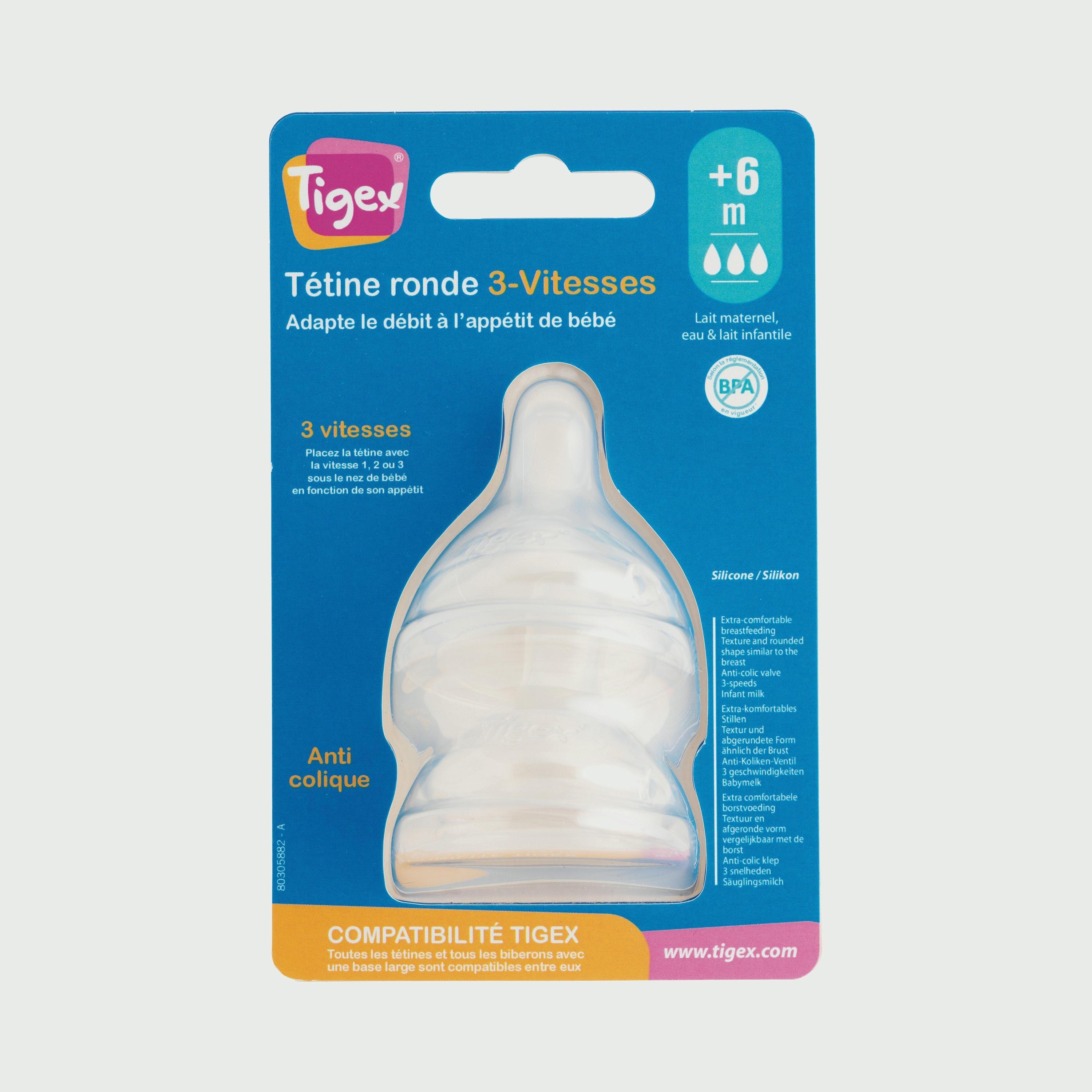 Tigex 2 Wide Neck Silicone Teats 3 Speed Infant Milk-baby-feeding-feedingbottles-bottlesandteats-image-2