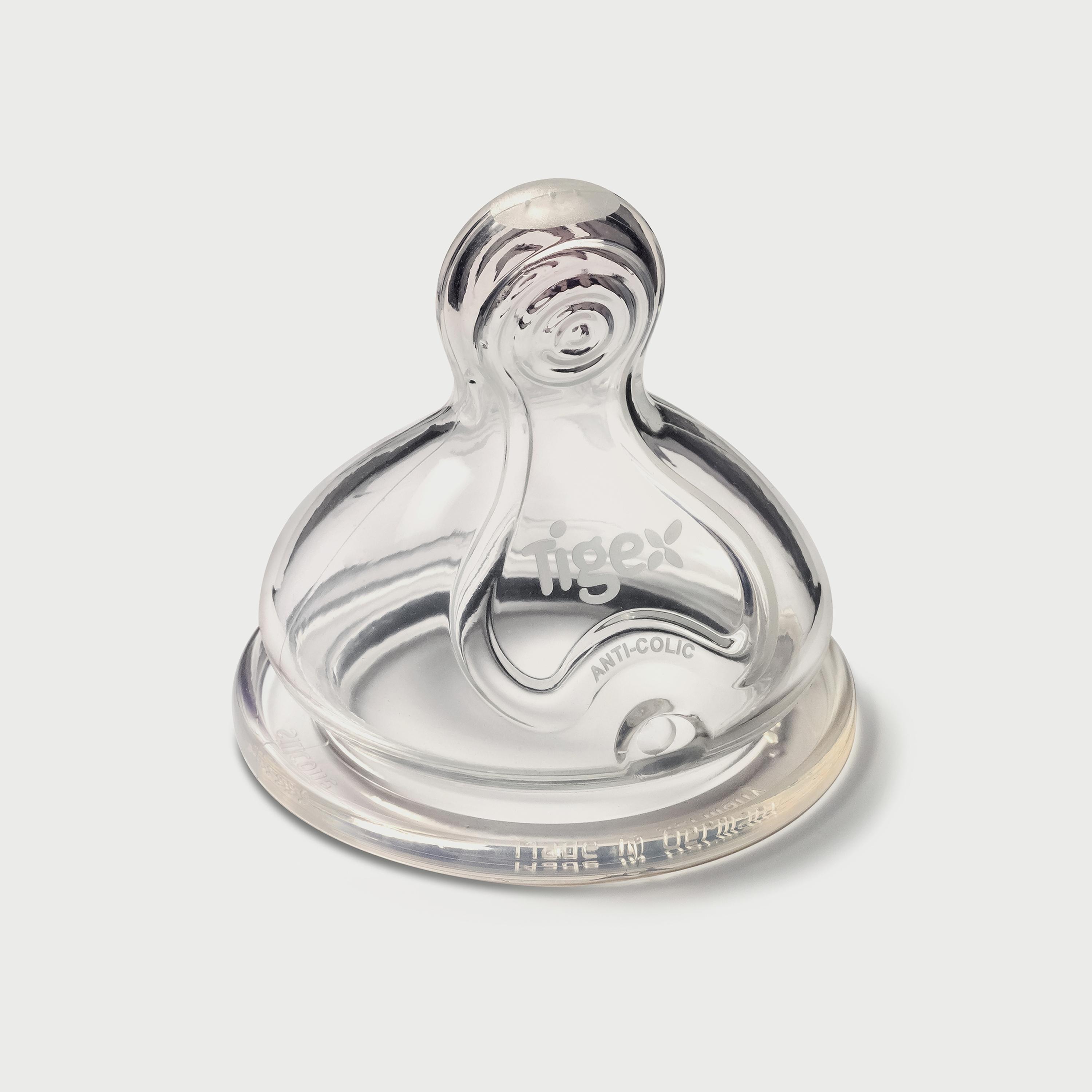 Tigex 2 Wide Neck Silicone Teats Autonomy Liquids/Soups-baby-feeding-feedingbottles-bottlesandteats-image-1