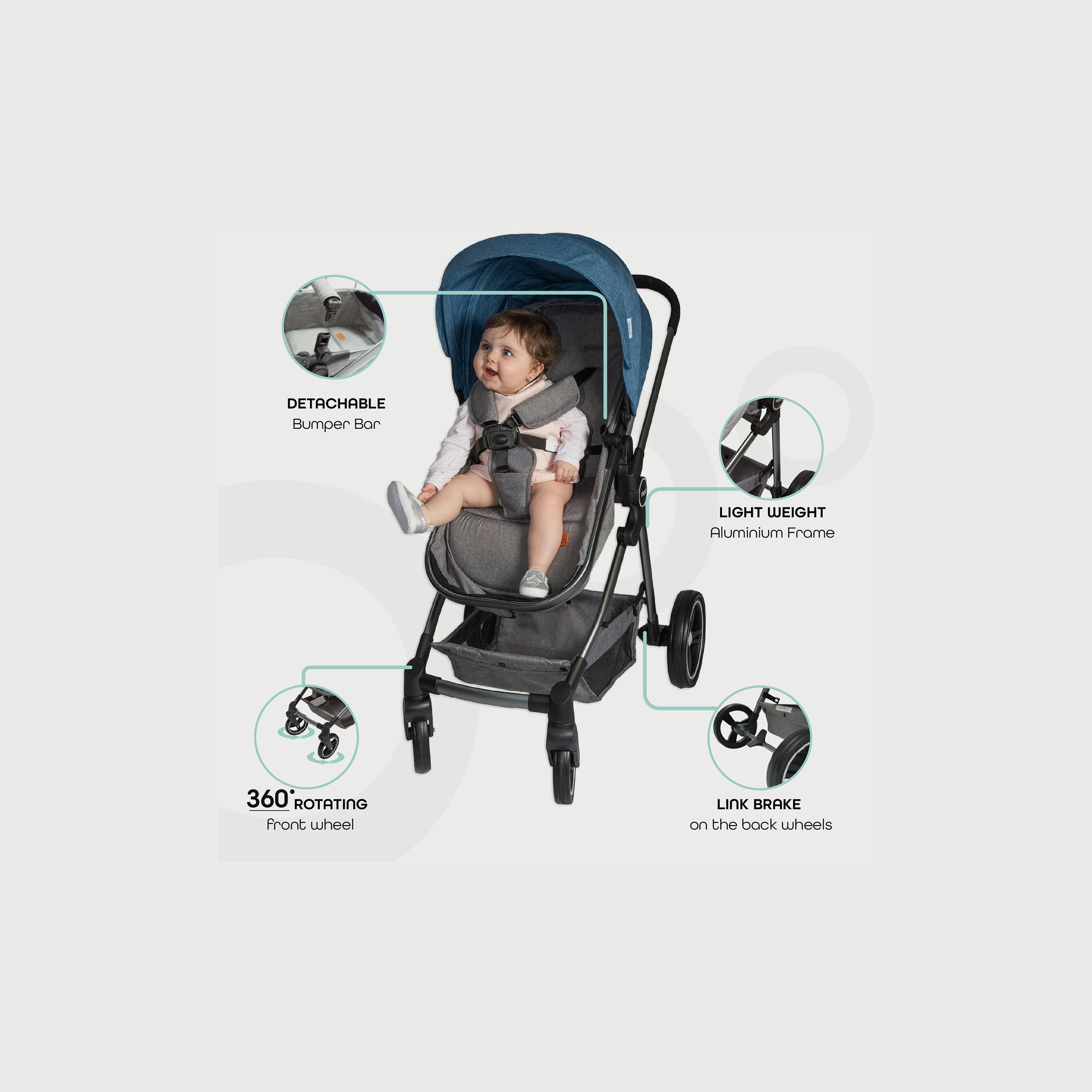 عربة الأطفال برو 2 في 1 من مون، أزرق-baby-gear-strollersandprams-strollers-image-3