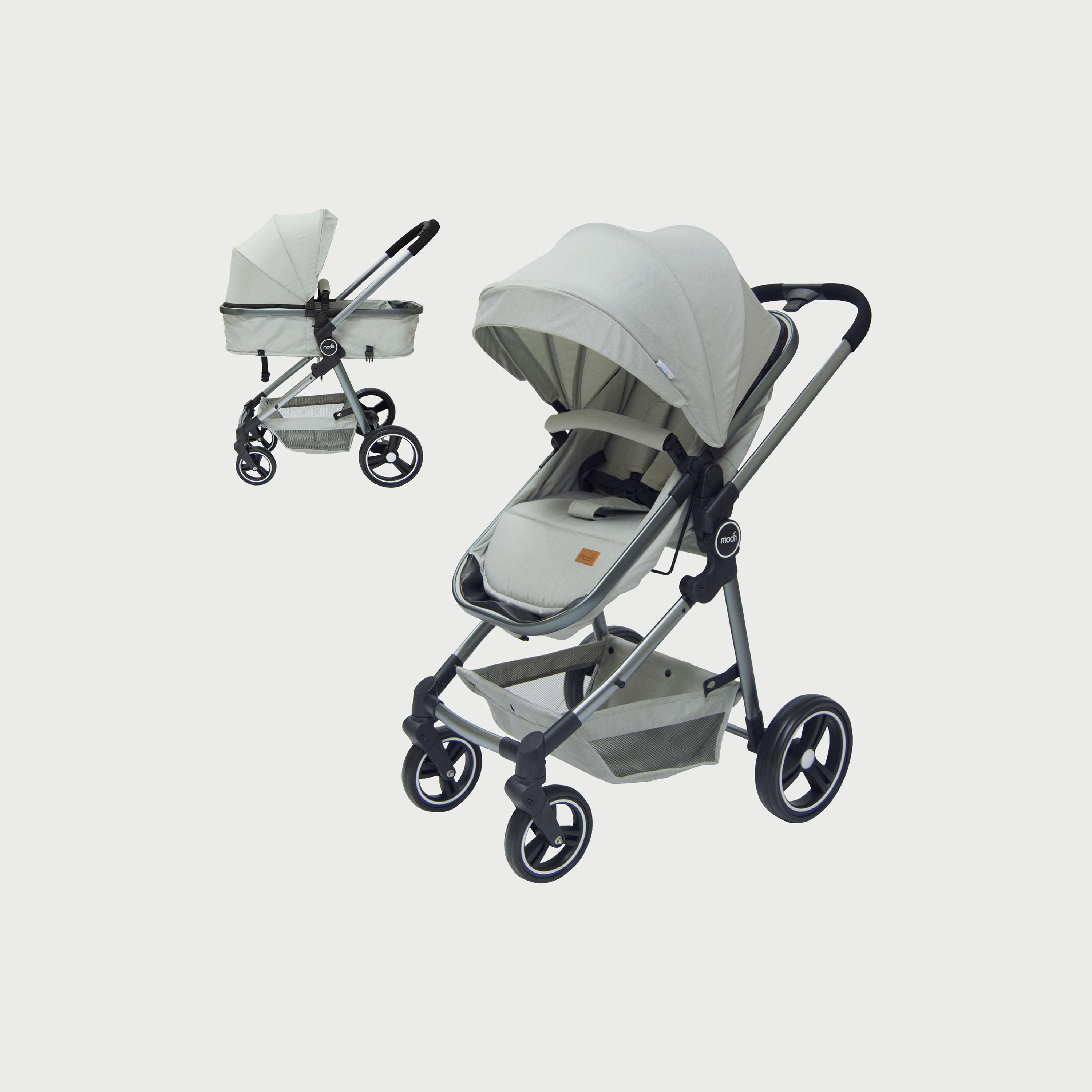 عربة الأطفال برو 2 في 1 من مون، رمادي-baby-gear-strollersandprams-strollers-image-1