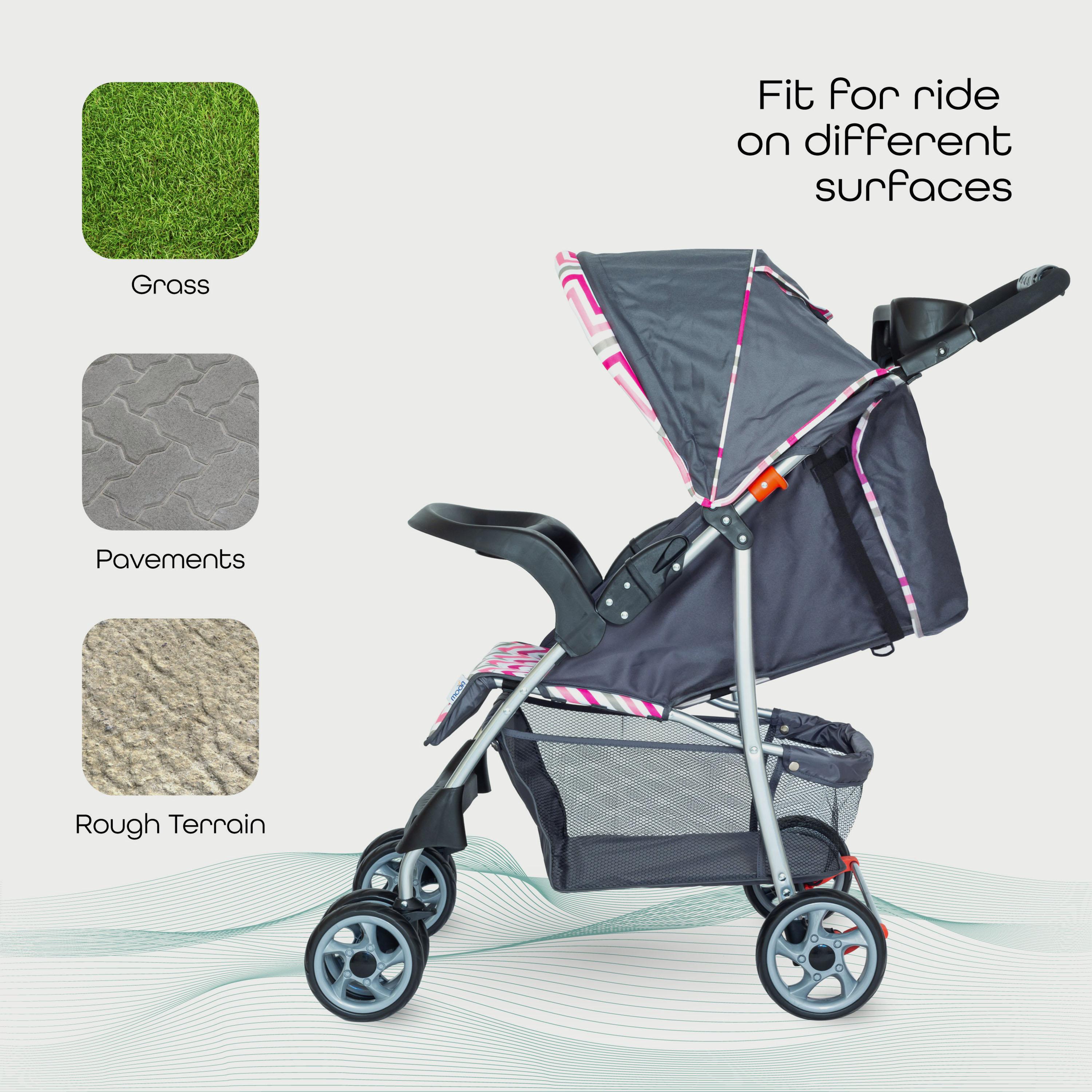 Moon Trek One Fold Stroller, Pink-baby-gear-strollersandprams-strollers-image-6