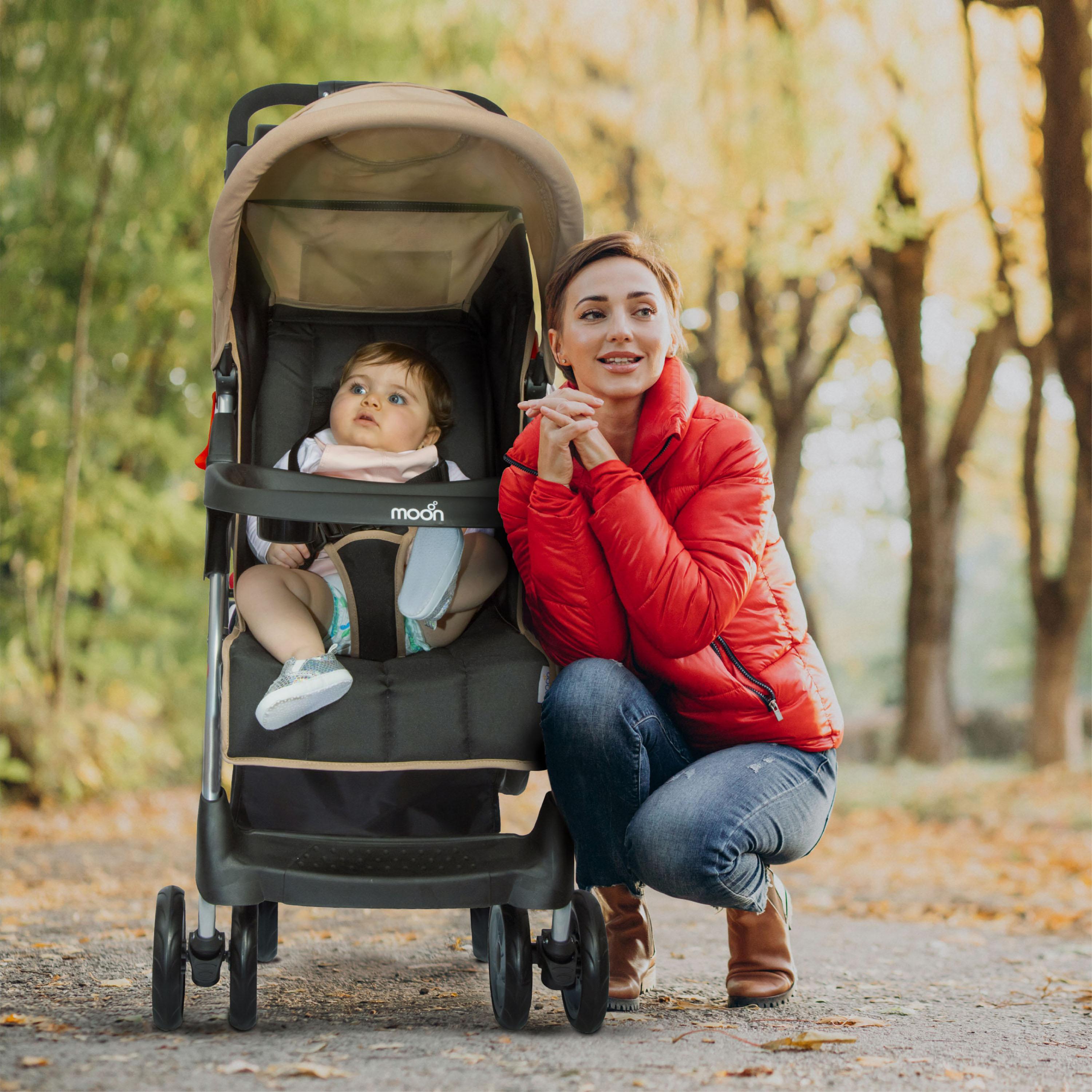 Moon Trek One Fold Stroller, Beige-baby-gear-strollersandprams-strollers-image-8