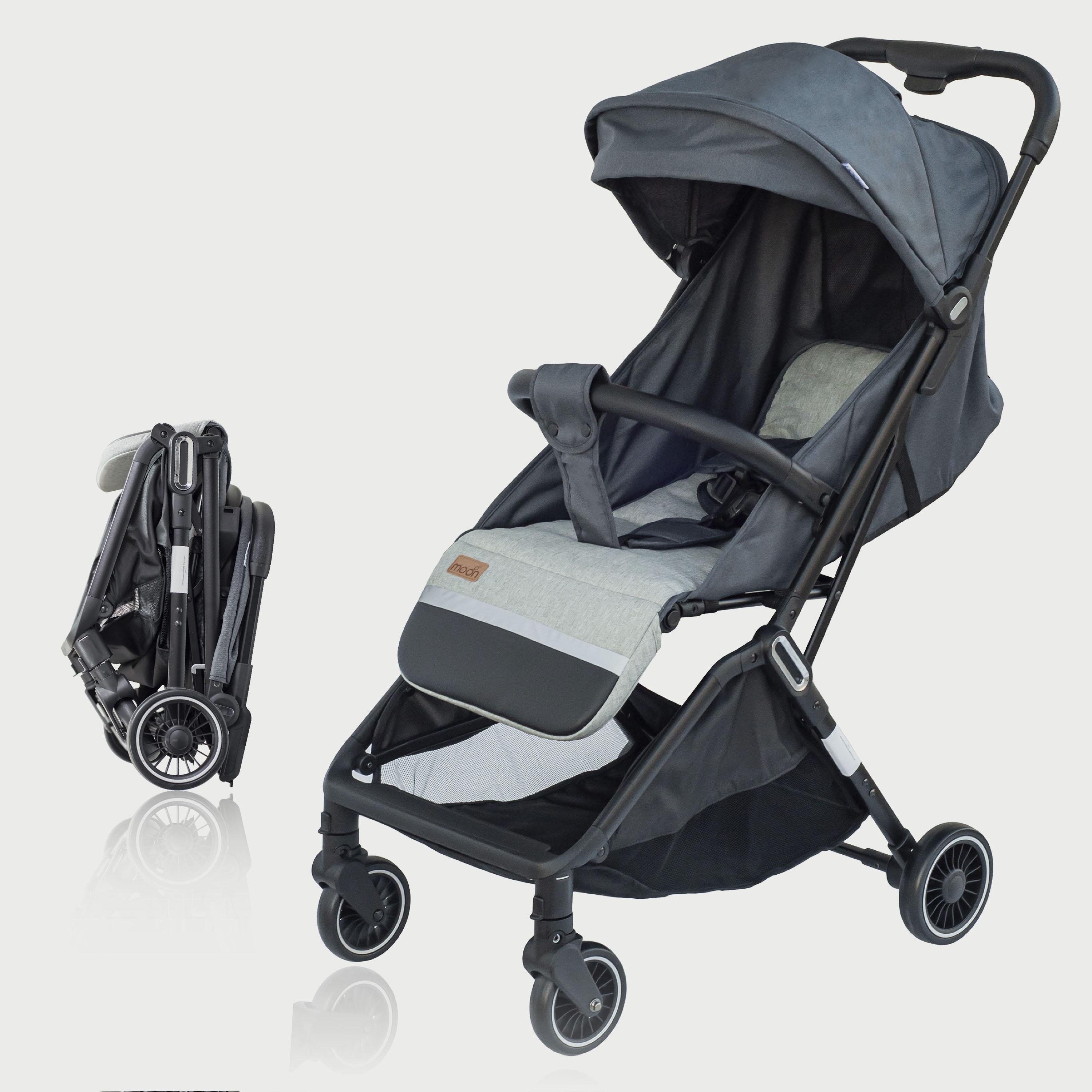 Moon Pronto Autofold Stroller, Black-baby-gear-strollersandprams-strollers-image-1