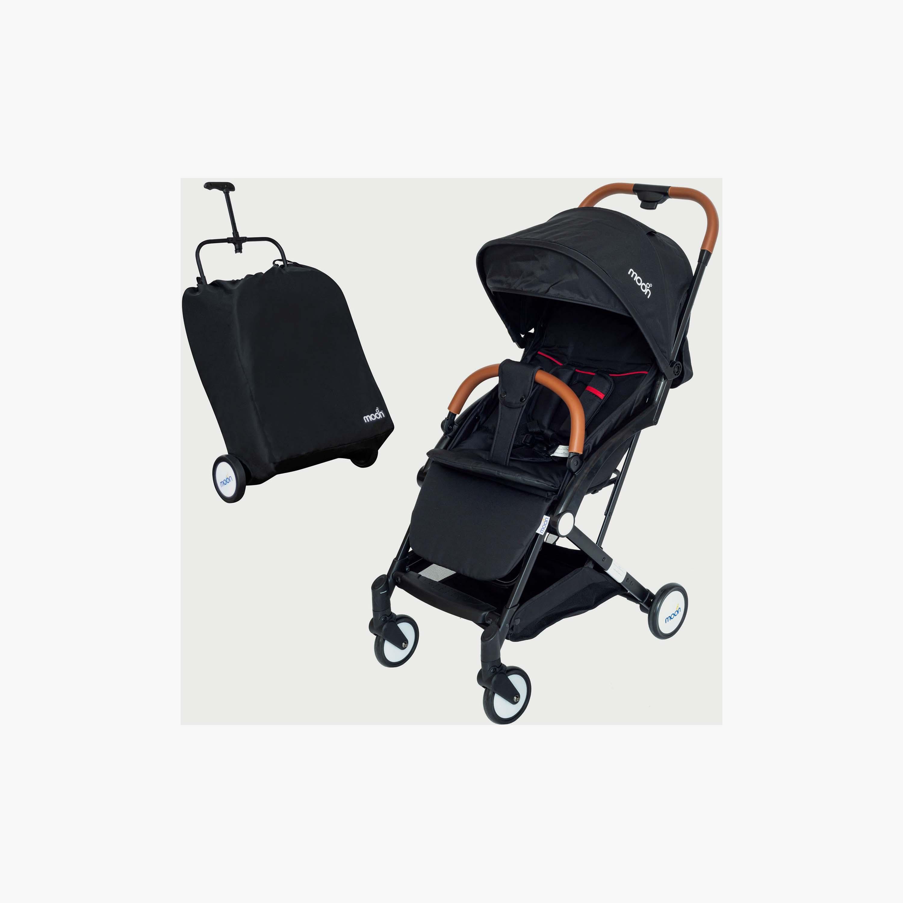 Moon Ritzi Cabin Stroller, Black-baby-gear-strollersandprams-strollers-image-1