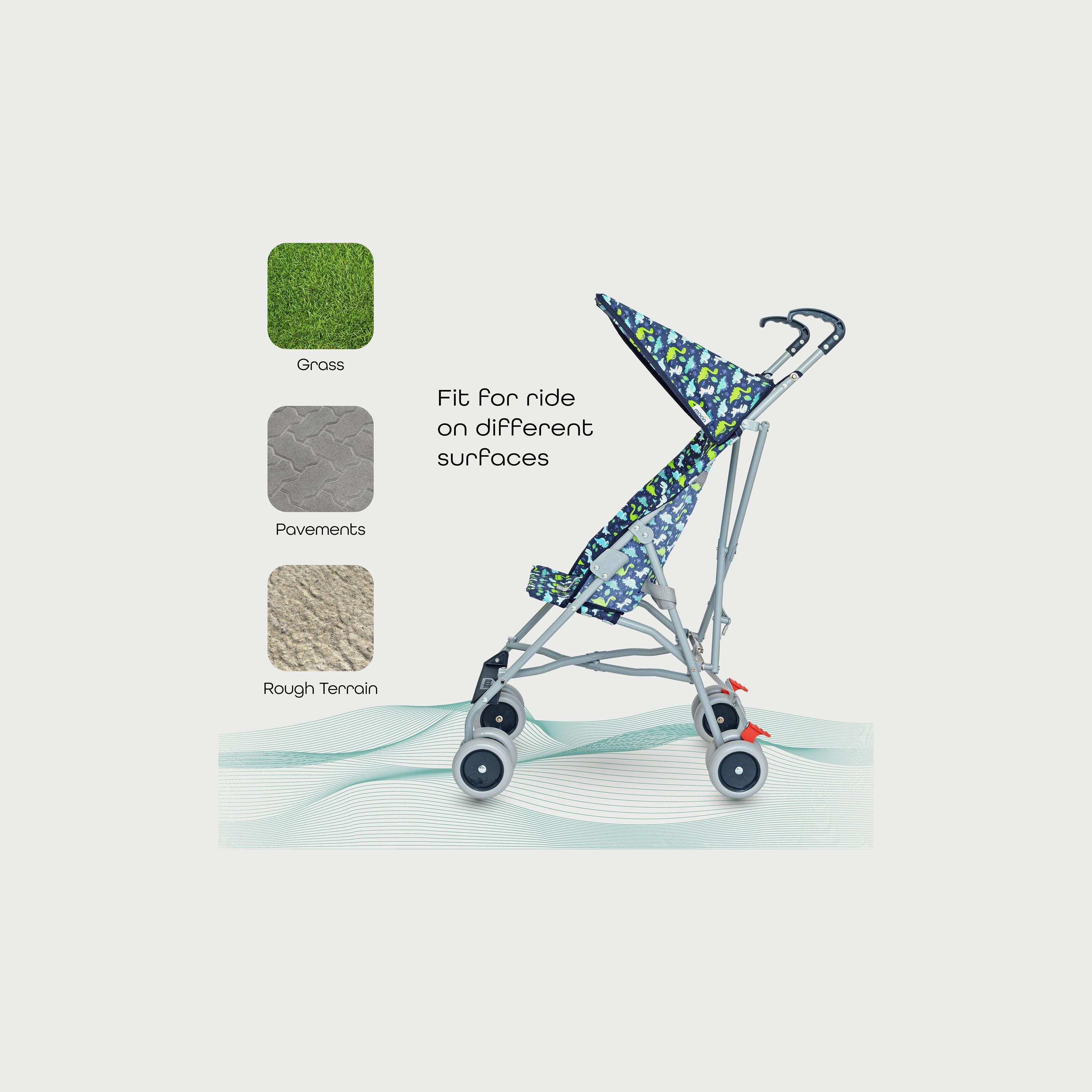 عربة أطفال باجي خفيفة الوزن وقابلة للطي جيت ألترا من مون - طبعات ديناصور-baby-gear-strollersandprams-buggies-image-2