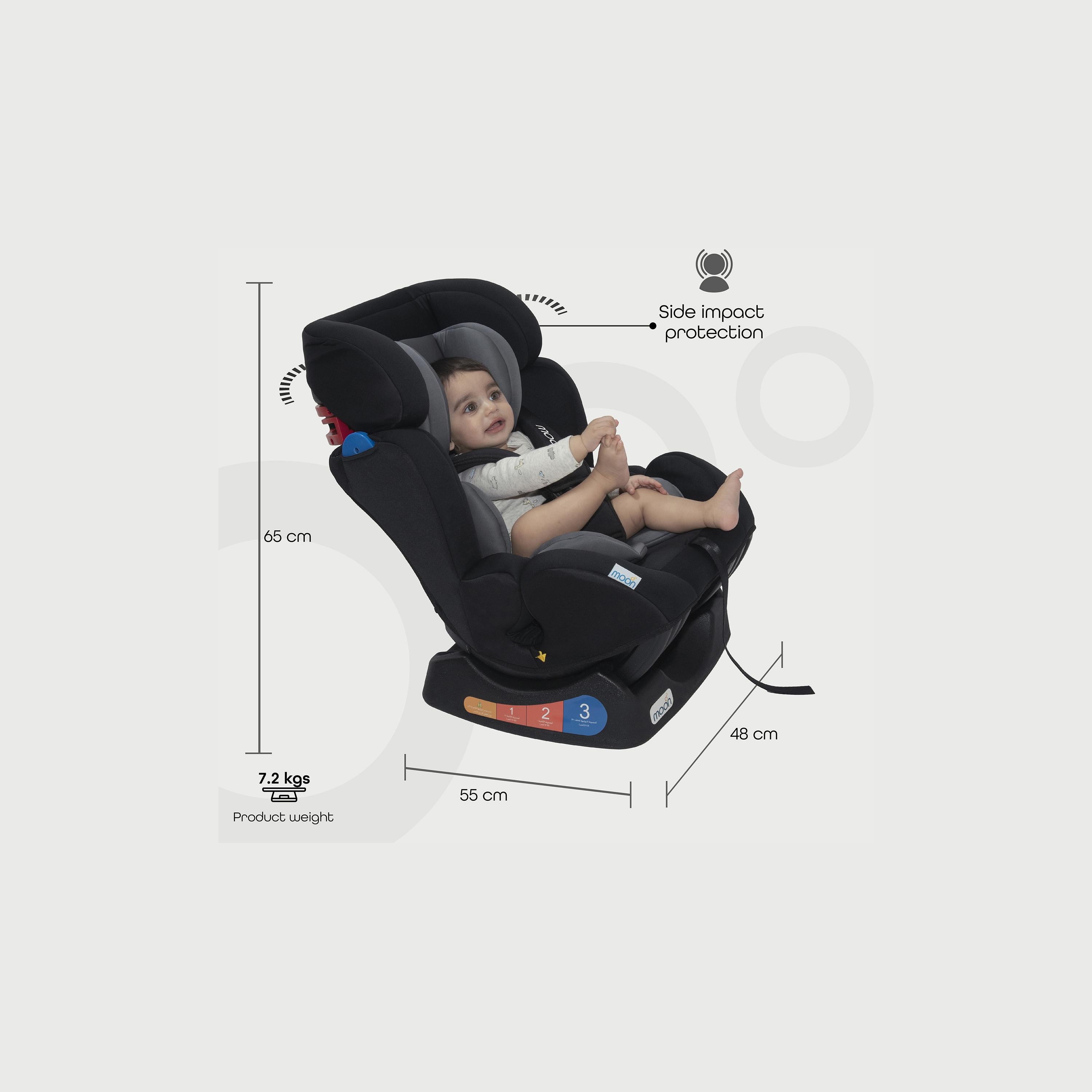 مقعد سيارة سومو للرضع والأطفال من مون (مجموعة 0، 1، 2)، أسود-baby-gear-carseats-image-3