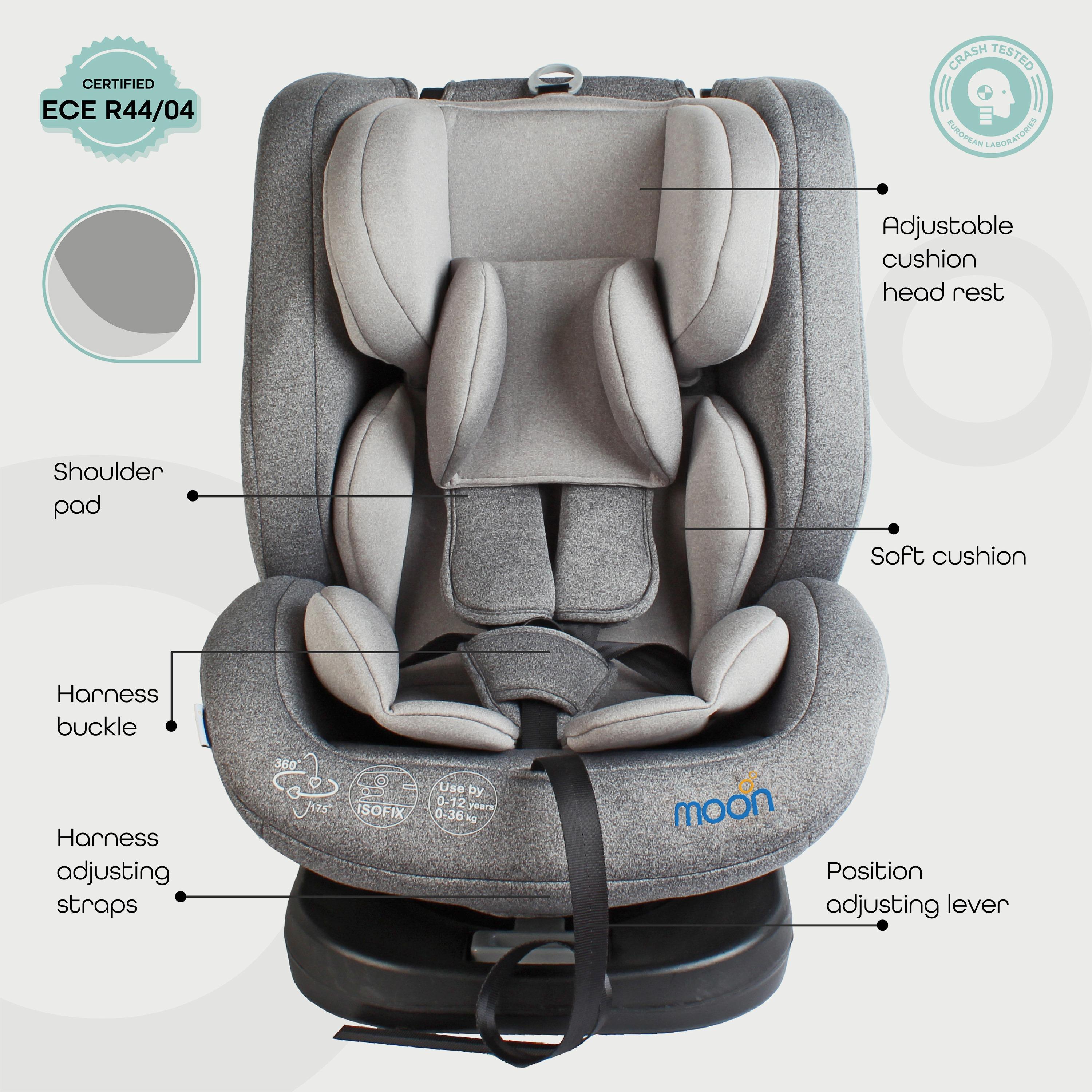 Moon Rover Baby/Infant Car Seat (Group 0+/1/2/3), Grey-baby-gear-carseats-image-2