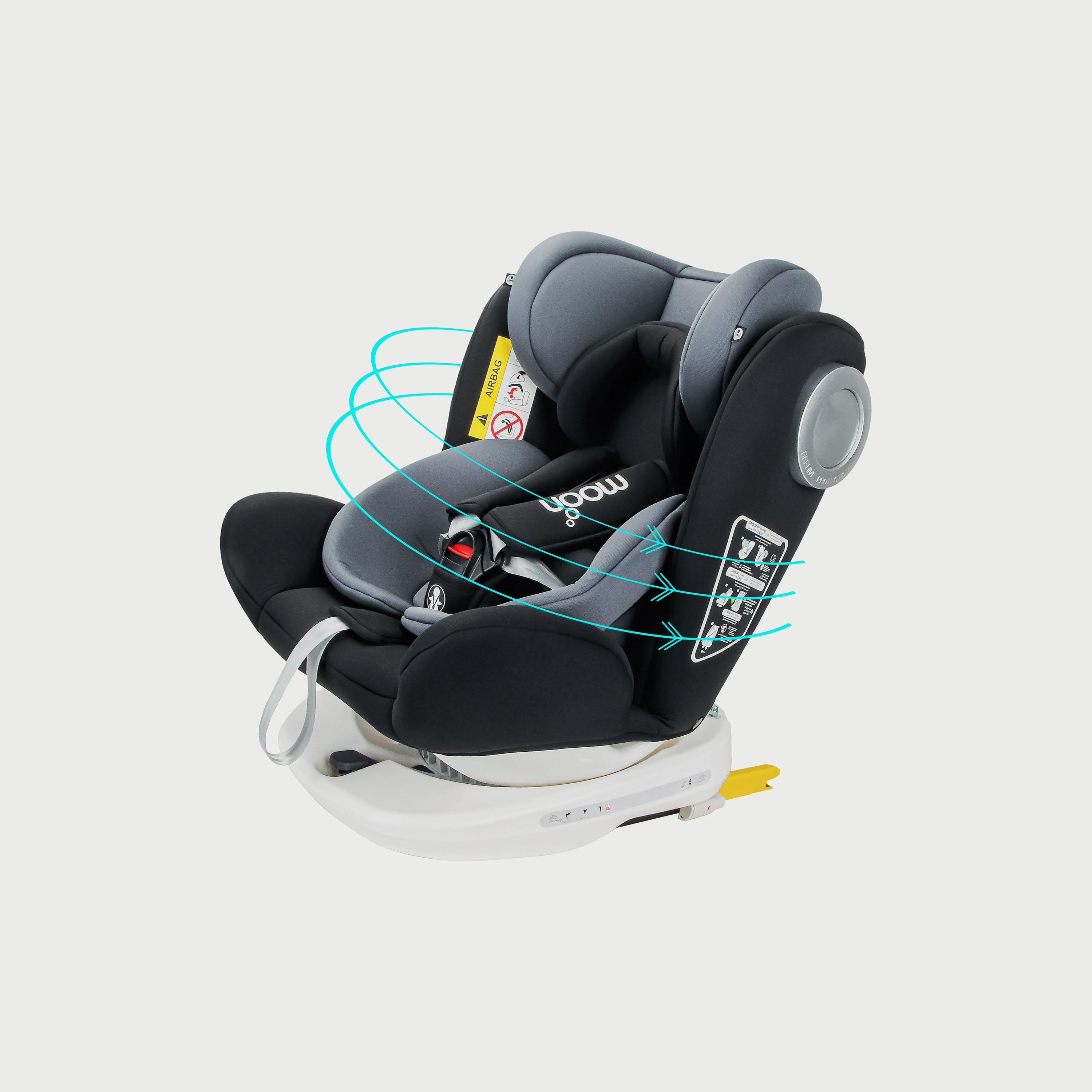 Moon Gyro Baby Car Seat For Child (Group 0+/1/2/3), Black-baby-gear-carseats-image-1