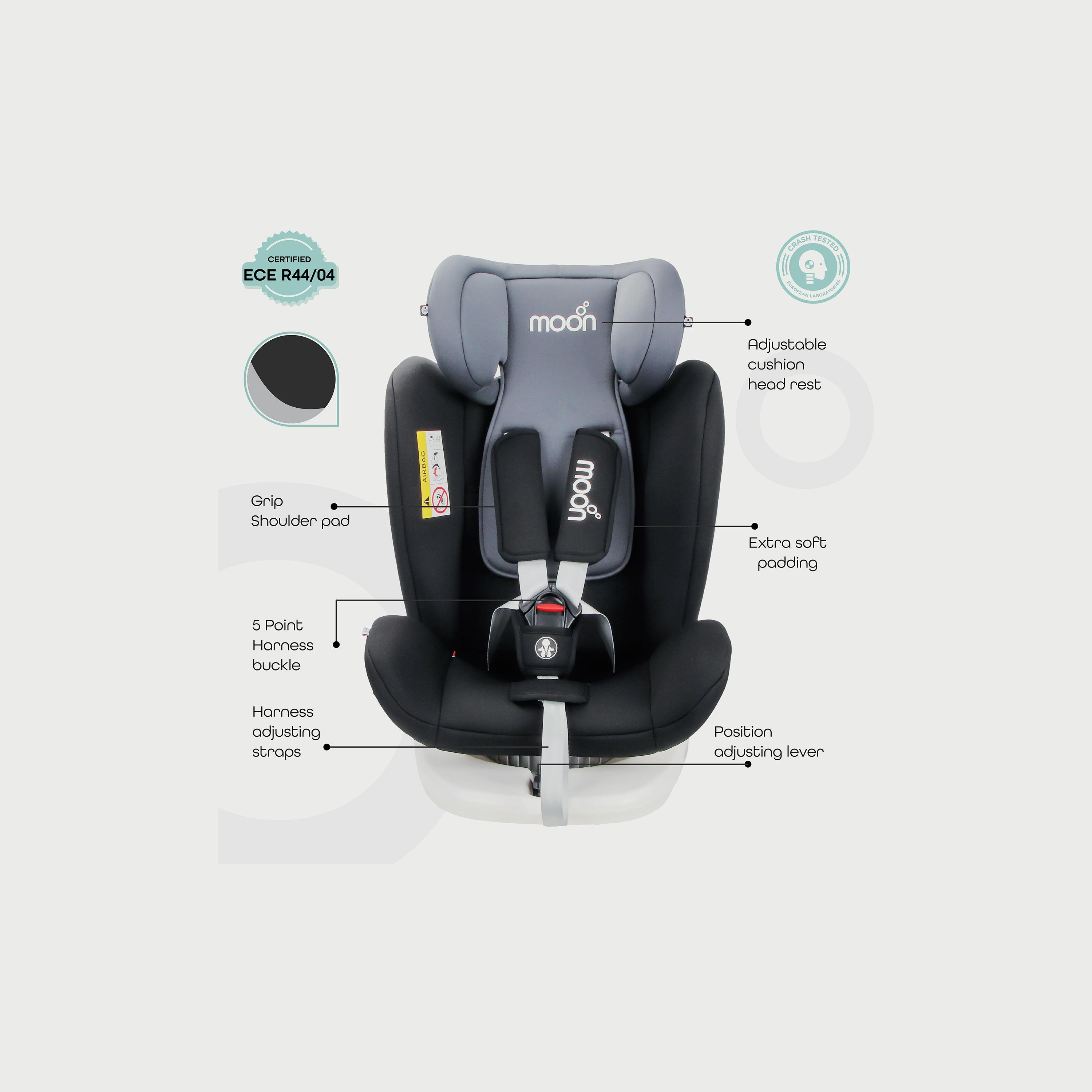 Moon Gyro Baby Car Seat For Child (Group 0+/1/2/3), Black-baby-gear-carseats-image-2
