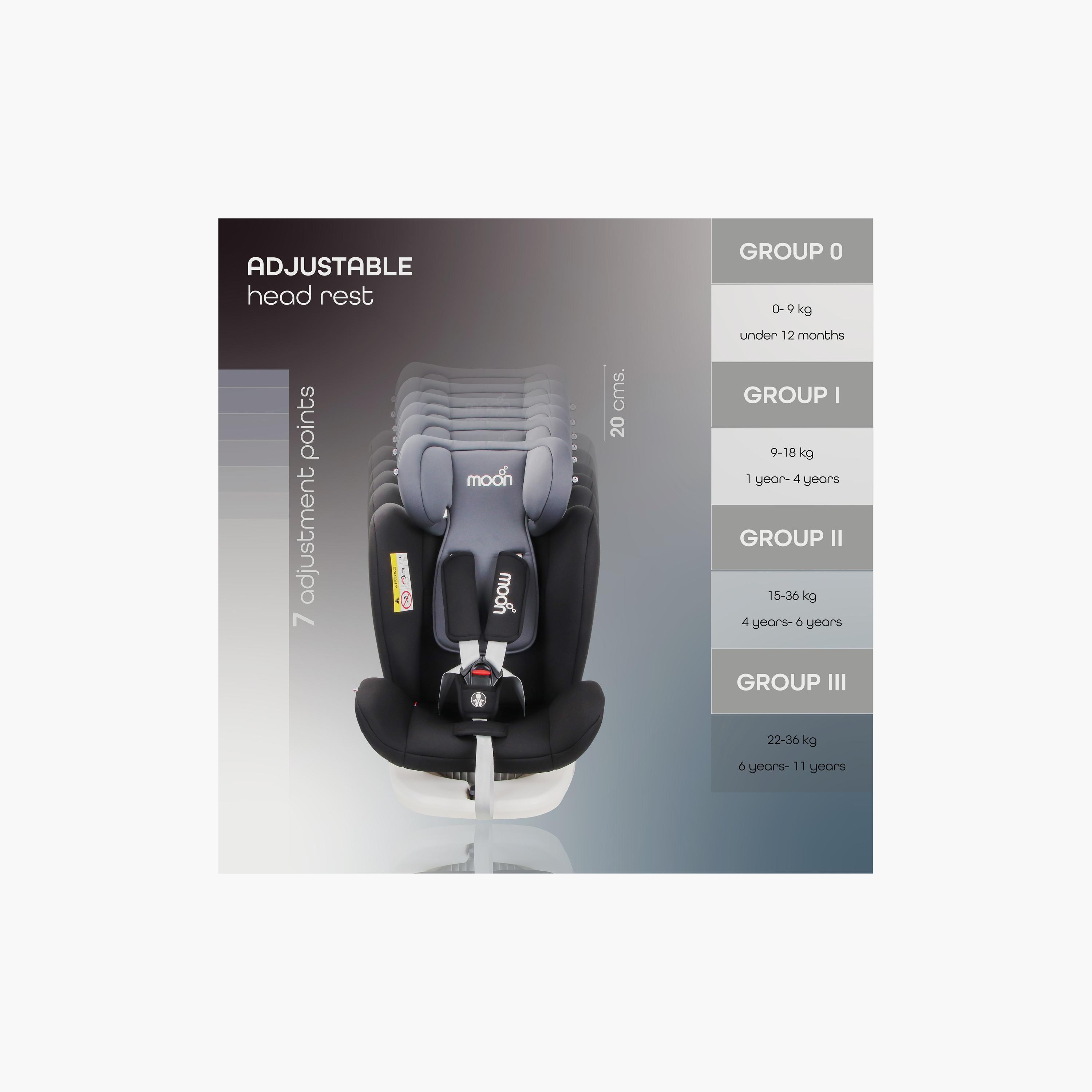 Moon Gyro Baby Car Seat For Child (Group 0+/1/2/3), Black-baby-gear-carseats-image-4
