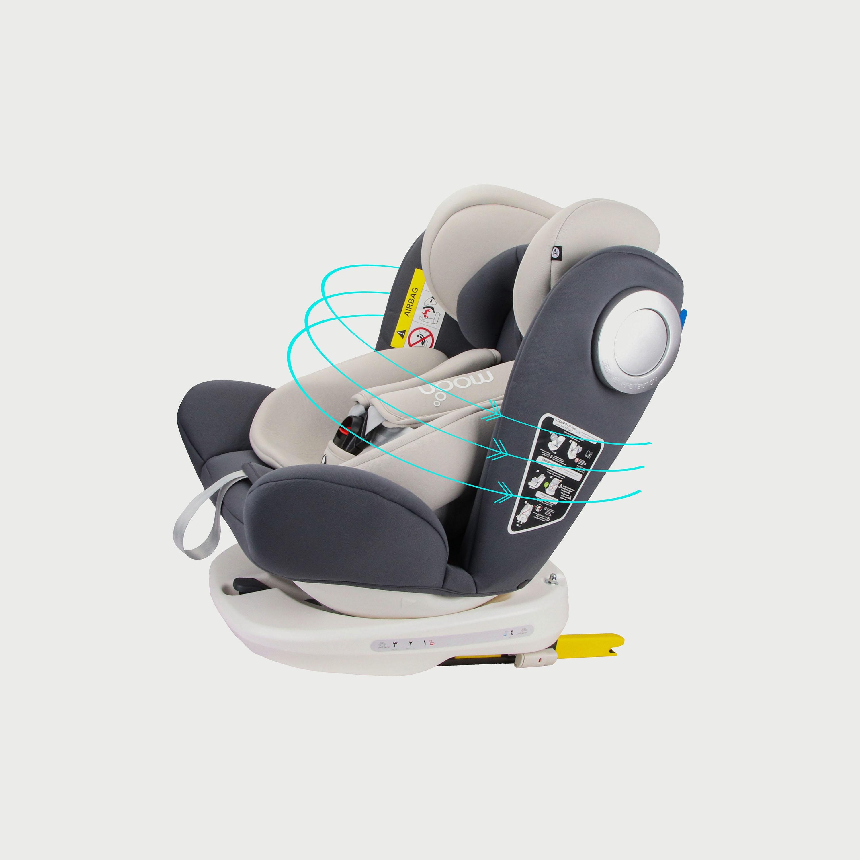 Moon Gyro Baby Car Seat For Child (Group 0+/1/2/3), Grey-baby-gear-carseats-image-1