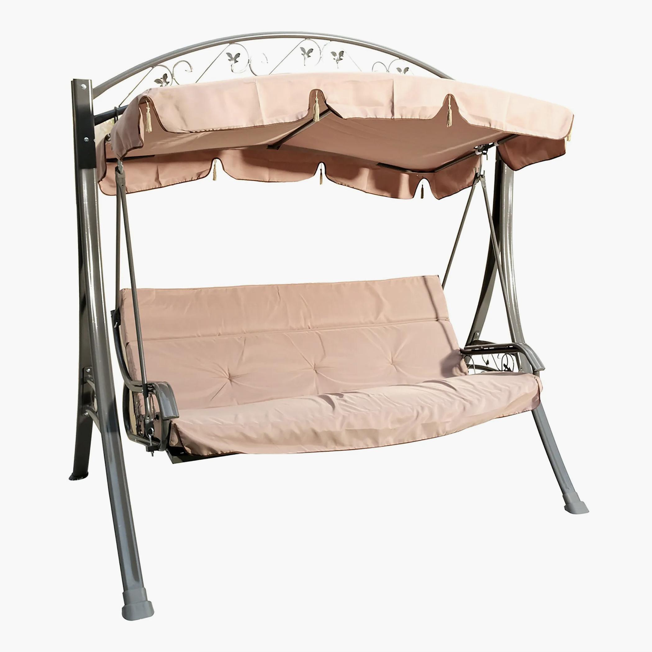 Outdoor three person clearance swing