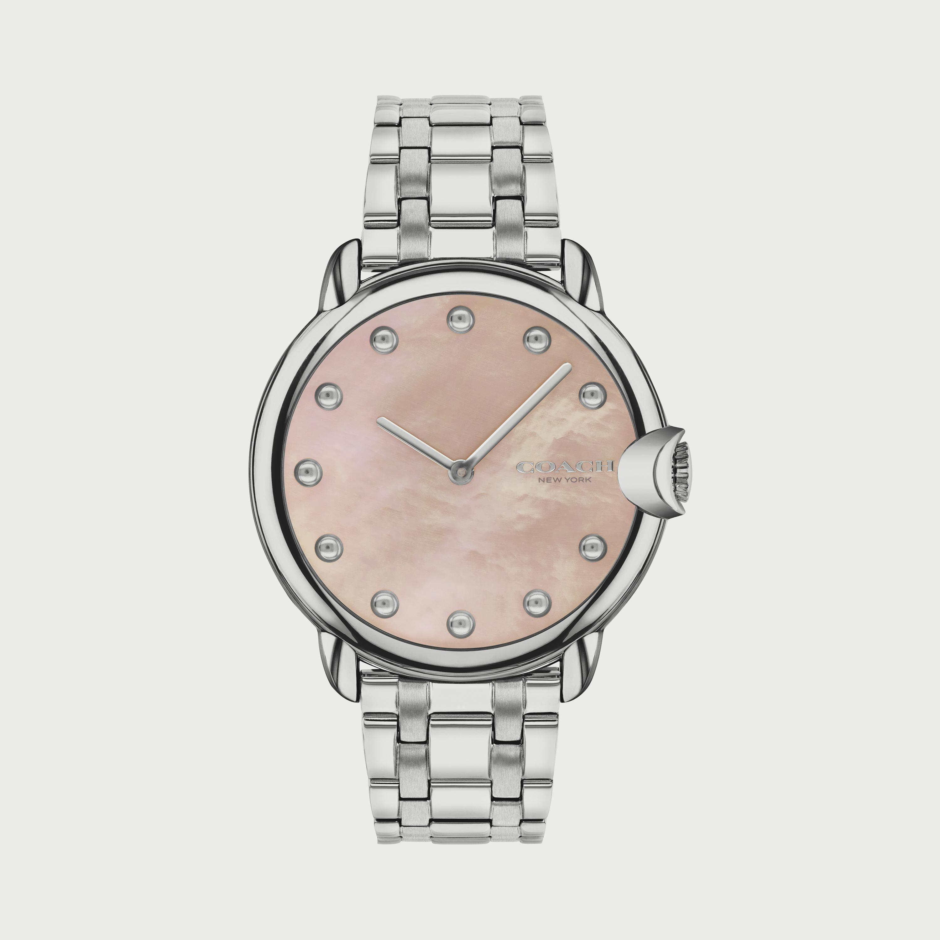 Coach silver watch on sale womens